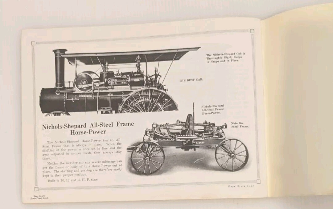 Vtg Nichols & Shepard Co Farm Threshing Machinery Advertising Catalog (Reprint?)