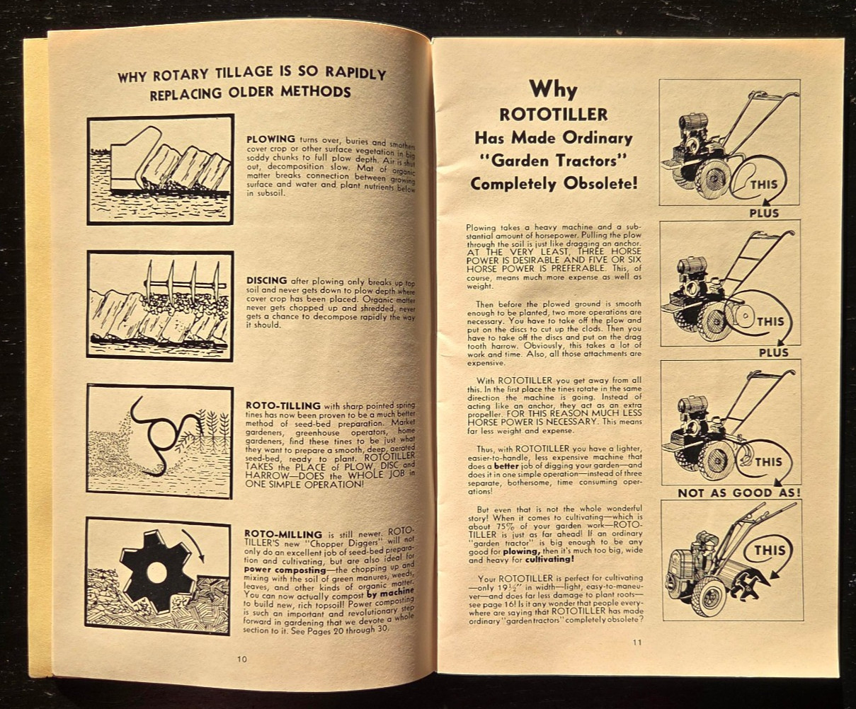 1954 ROTOTILLER SPECIAL EDITION SALES CATALOG BROCHURE BOOKLET TROY NEW YORK