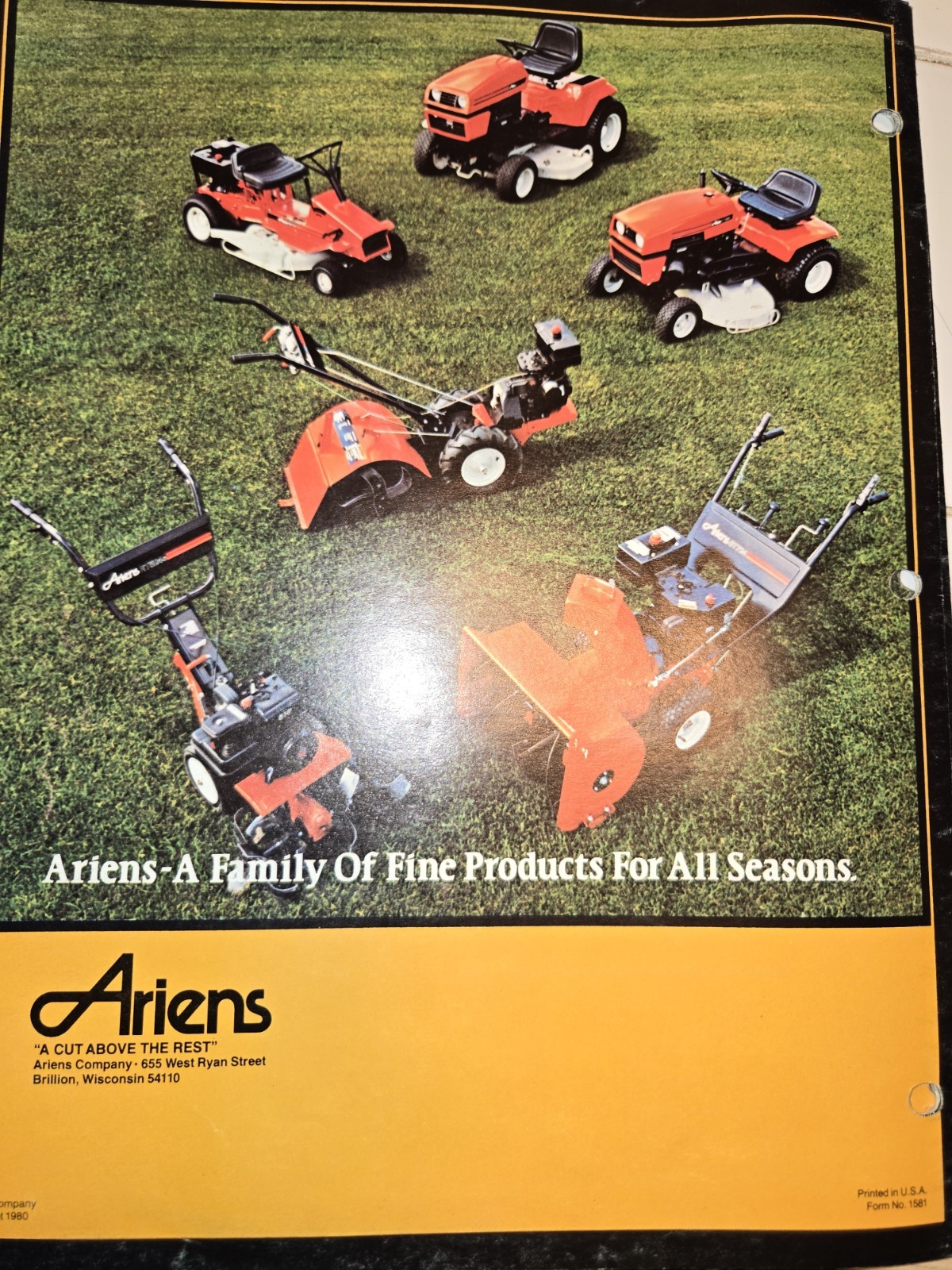 2 1983 ARIENS DEALERSHIP ADVERTISING BROCHURES SNO-THRO TRACTORS & SNO-THROS