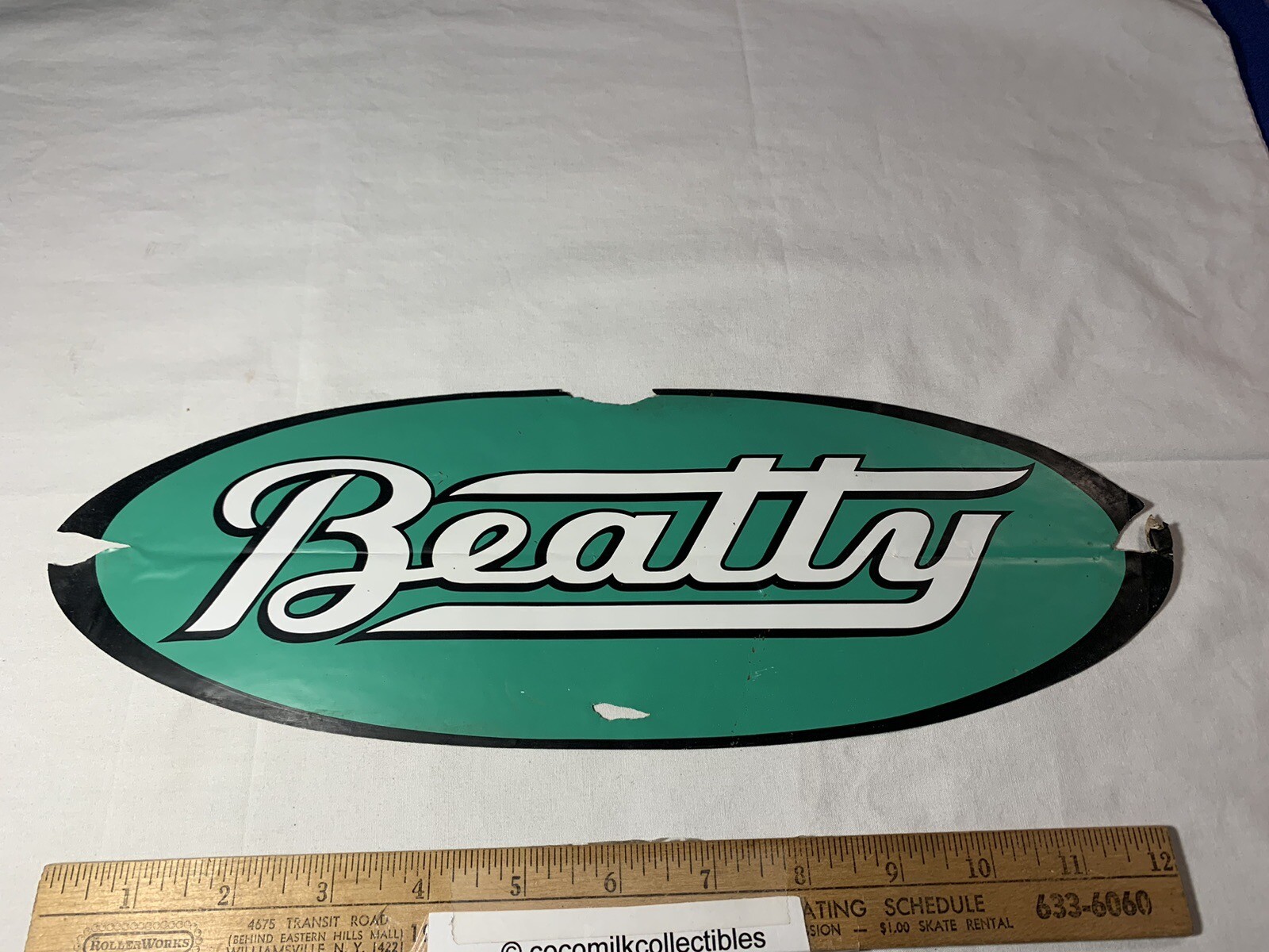 Vintage Decal Sticker Beatty Dairy Equipment Milk Farm Farming damaged