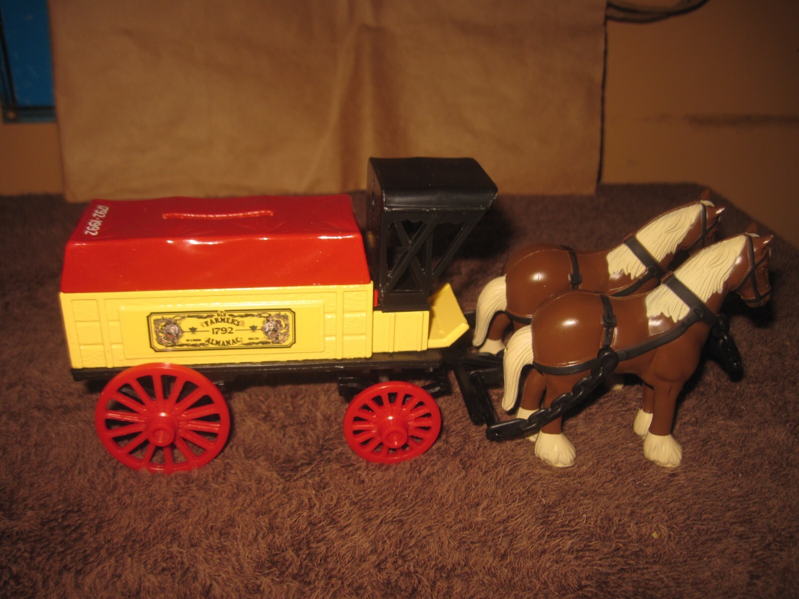 ERTL Farmer&rsquo;s Almanac Horse and Delivery Wagon, Very Good Condition