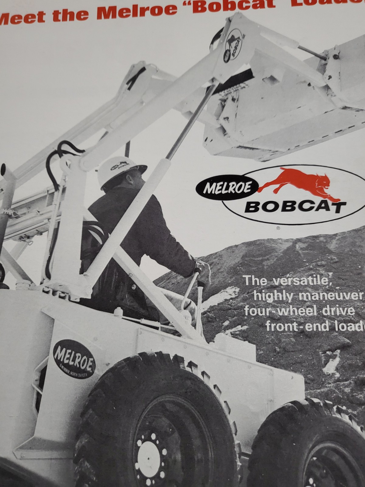 Vintage 1966 BROCHURE Melroe Bobcat M 500 Skid Steer Loader Kohler K662 Engine