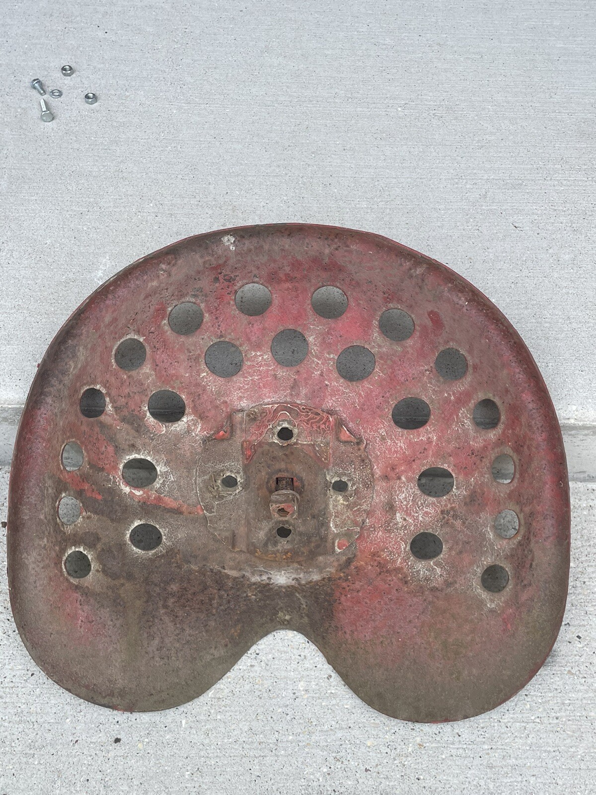Vintage Massey Harris Tractor Seat Advertising Tin Embossed Massey Harris Parts