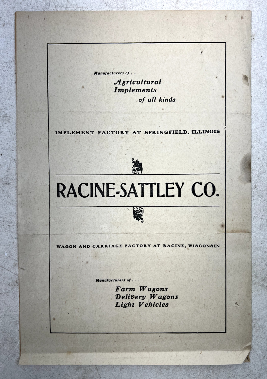 Antique Early 1900s Agriculture Implement Ads from Kansas City, Missouri