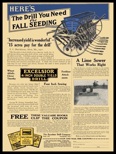 1917 Excelsior Drill of Springfield, OhiO NEW METAL SIGN: 12 x 16&Prime; Ships Free