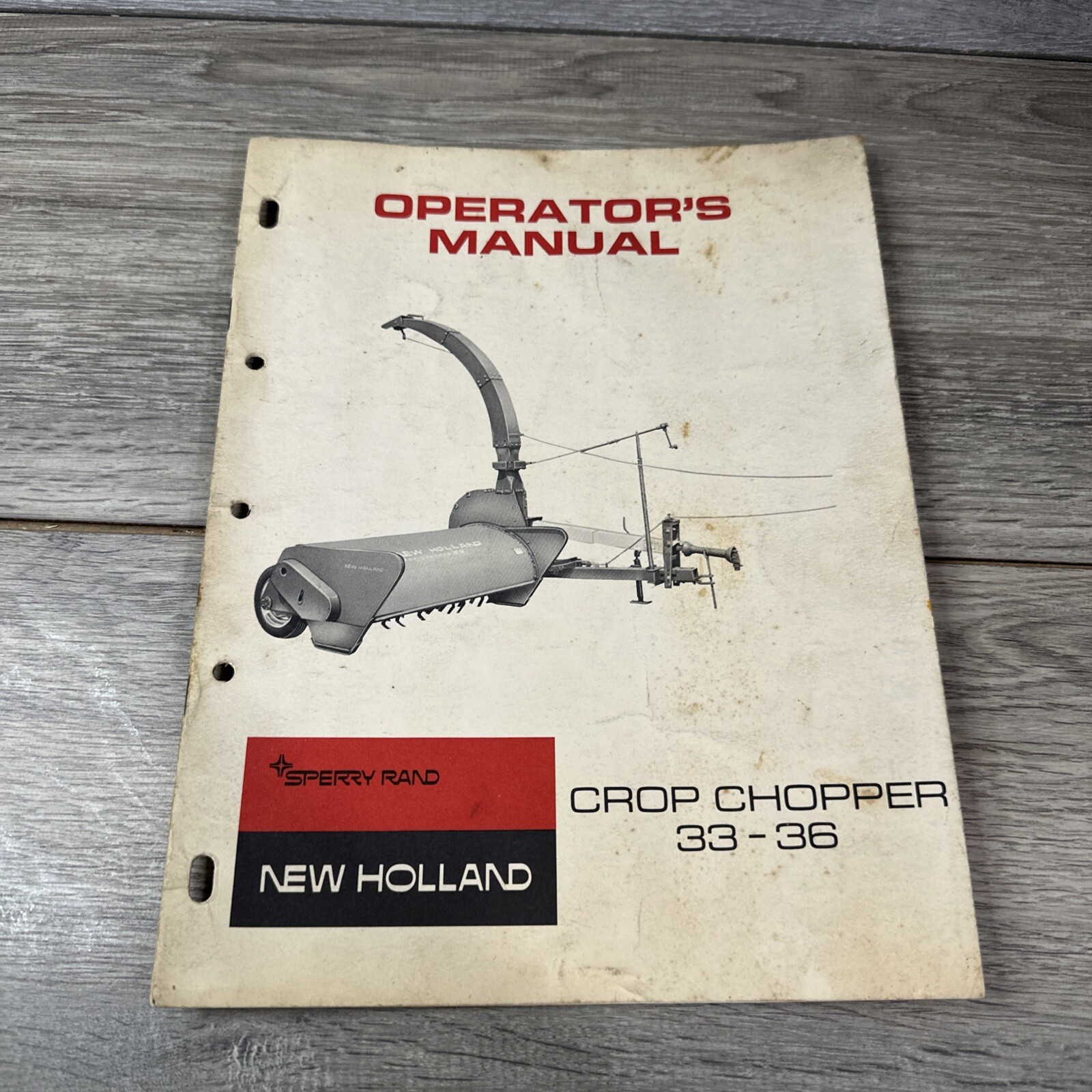 vintage NEW HOLLAND manual crop choppers 1969