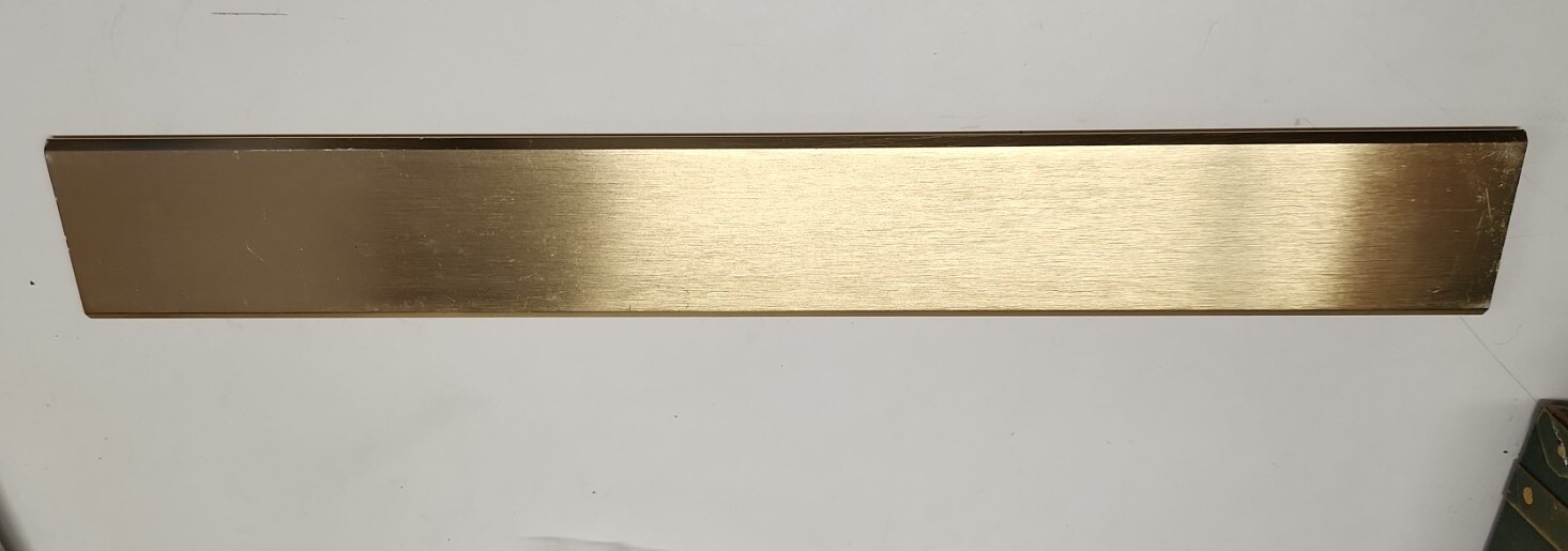 Vintage Metal Golden Measure Ruler Mt Pleasant Michigan Cook Communion Motorola