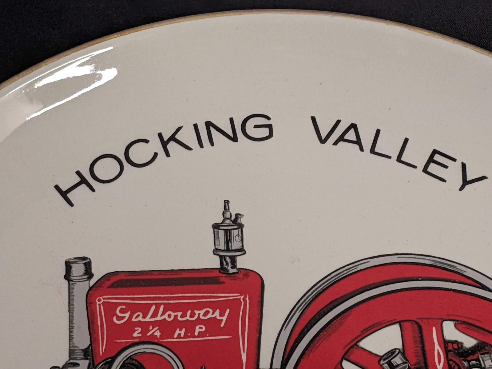 Vintage Hocking Valley Steam & Antique Power Club Plate 1973
