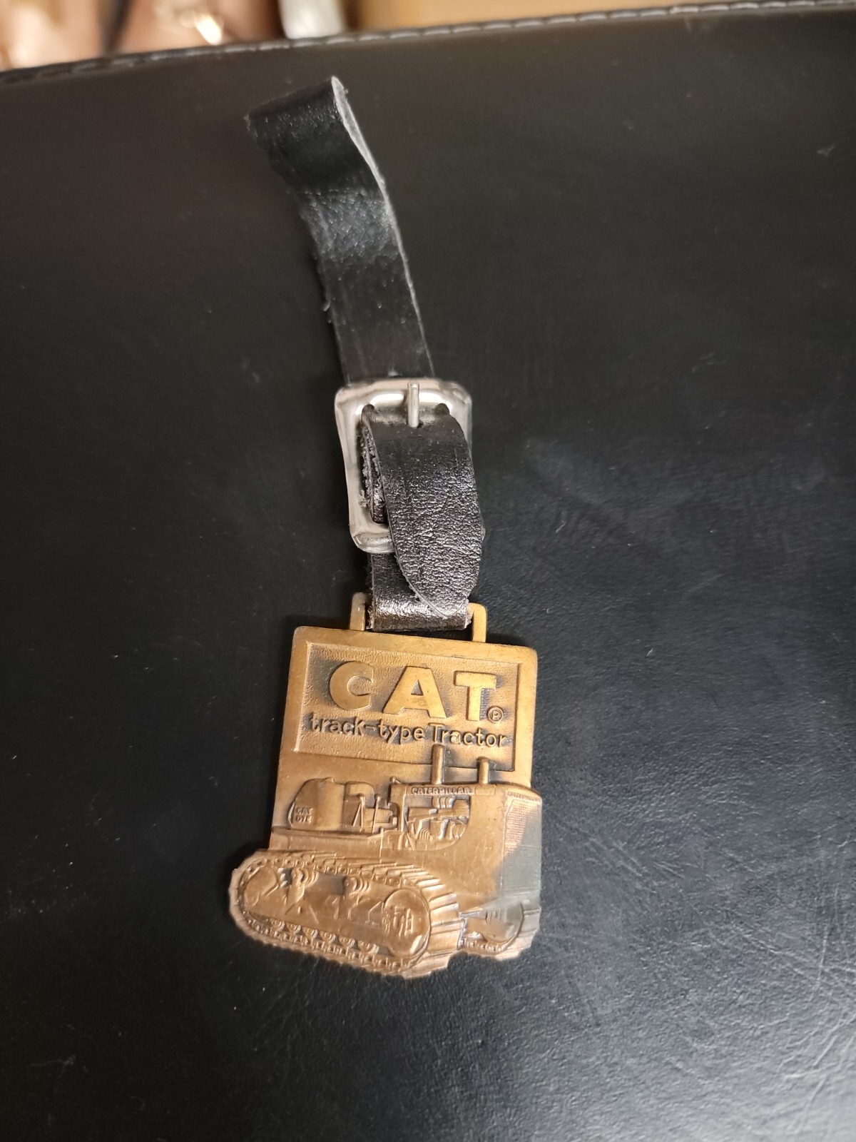 Caterpillar CAT Heavy Equipment Track Type Tractor Pocket Watch Keychain FOB