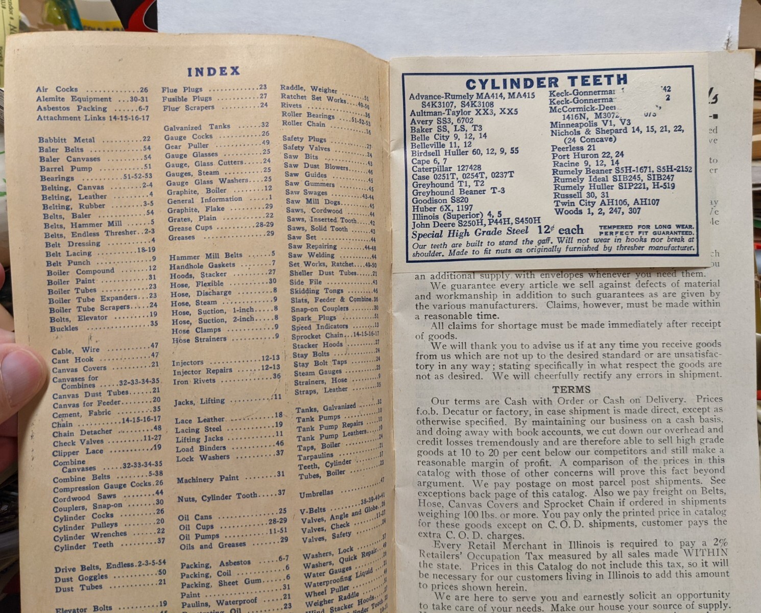 1946 Hudson Machinery & Supply Co Catalog Decatur Illinois IL Thresher Supplies