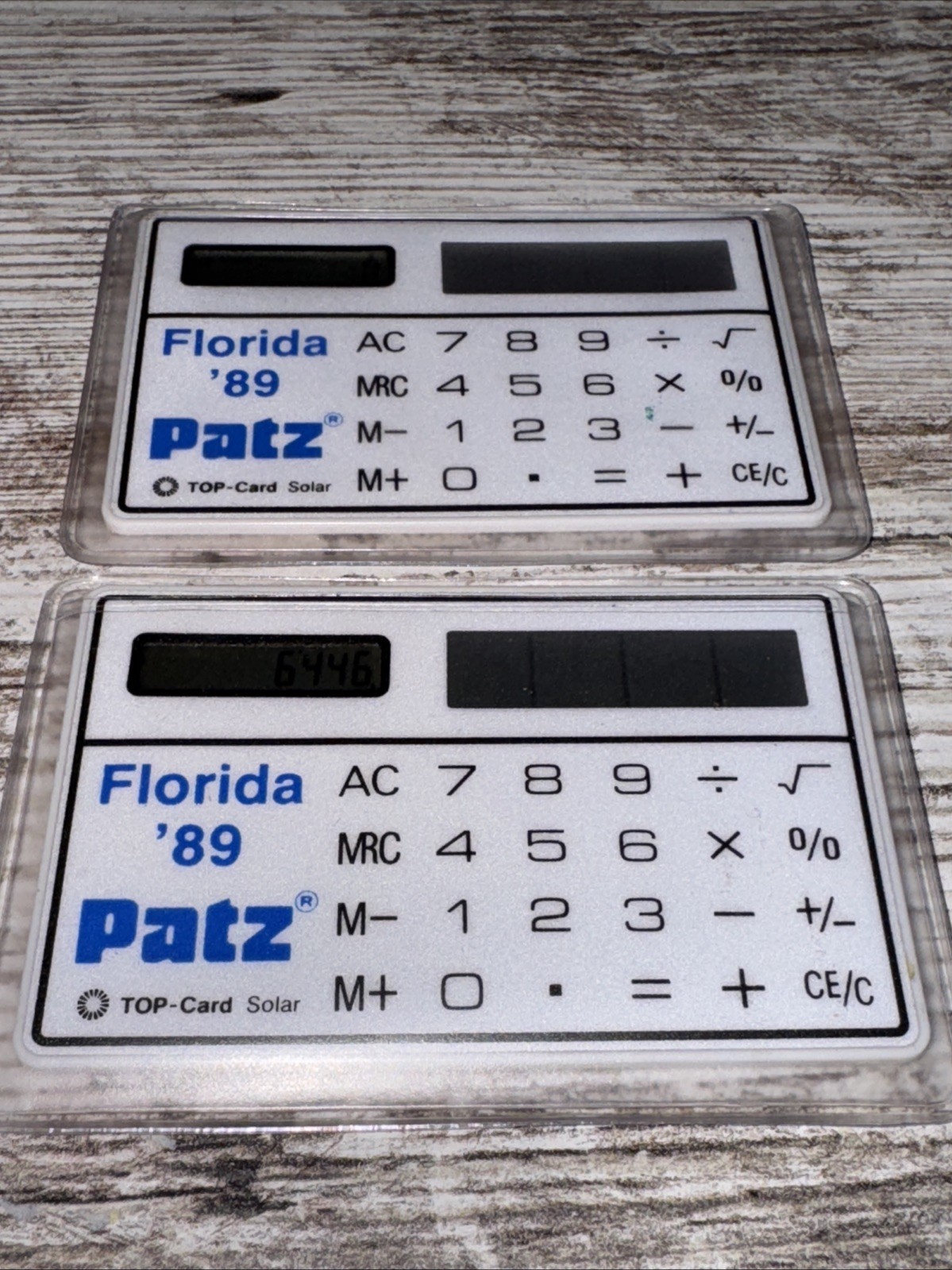 Vintage Patz Farm Feed Equipment Pocket Calculator Patz 1989 Florida Lot Of 2