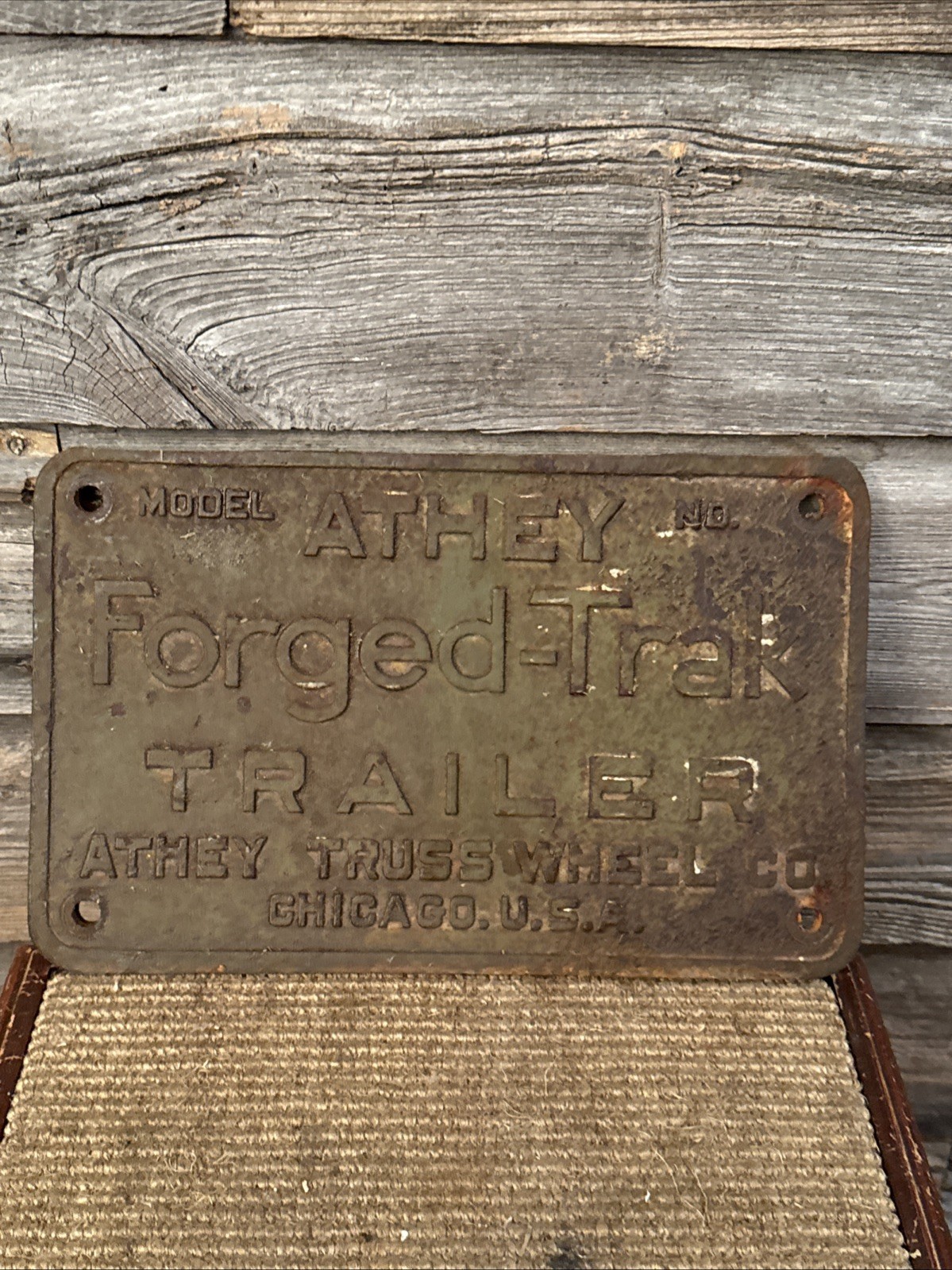 Vintage Athey Forged-Trak Trailer Advertising Athey Wheel Co.