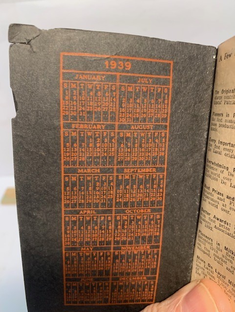 1939 DELAVAL DIARY & FARMERS POCKET HANDBOOK USEFUL INFO 148 PAGES 4.75&rsquo;X2.75”.
