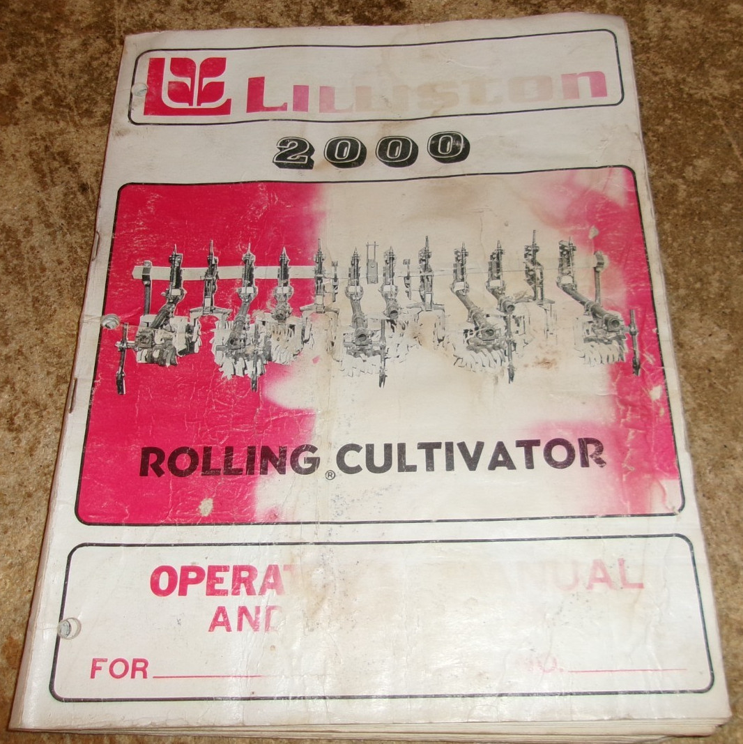 1979 lilliston 2000 rolling cultivator operators/parts manual good used