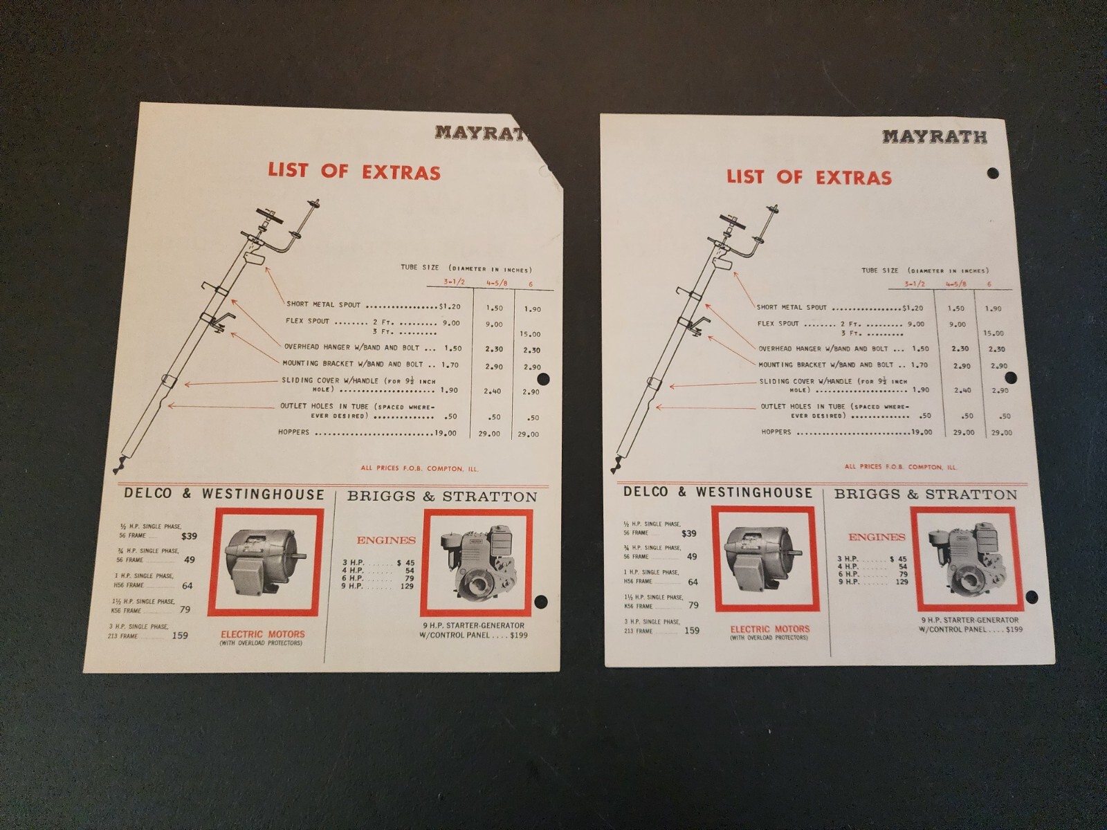Vintage Lot Farm Salesman Letters Brochures Mayrath Meyer Elevator Farmrite T55