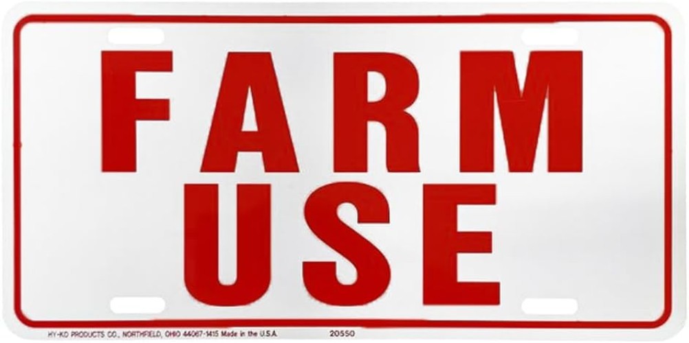 Weather-Resistant Farm Use ID Tag – 6×12 Aluminum Sign in Red/White