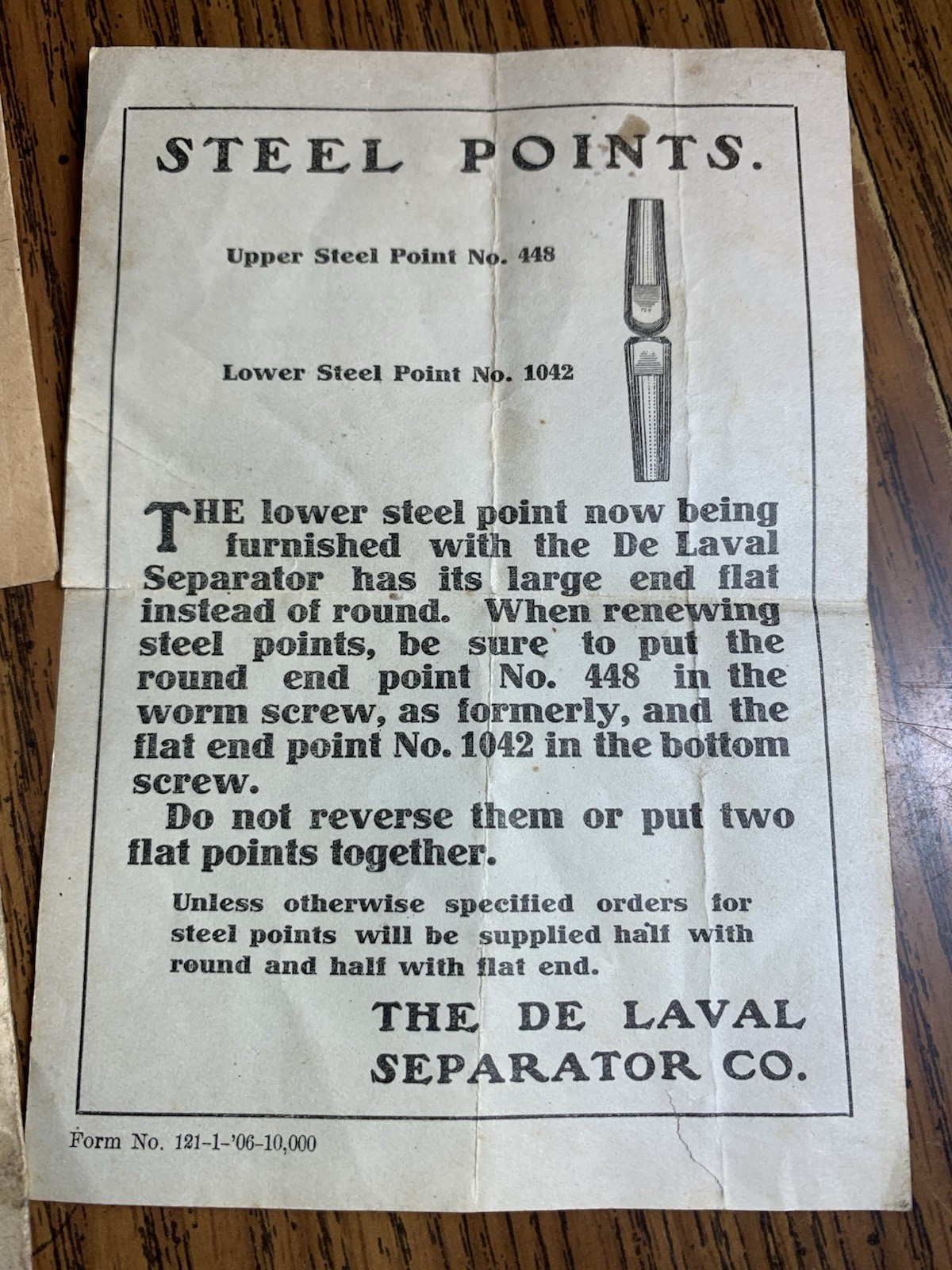 Vintage De Larval Cream Separator Steel Points, Packing, Advertisement Papers