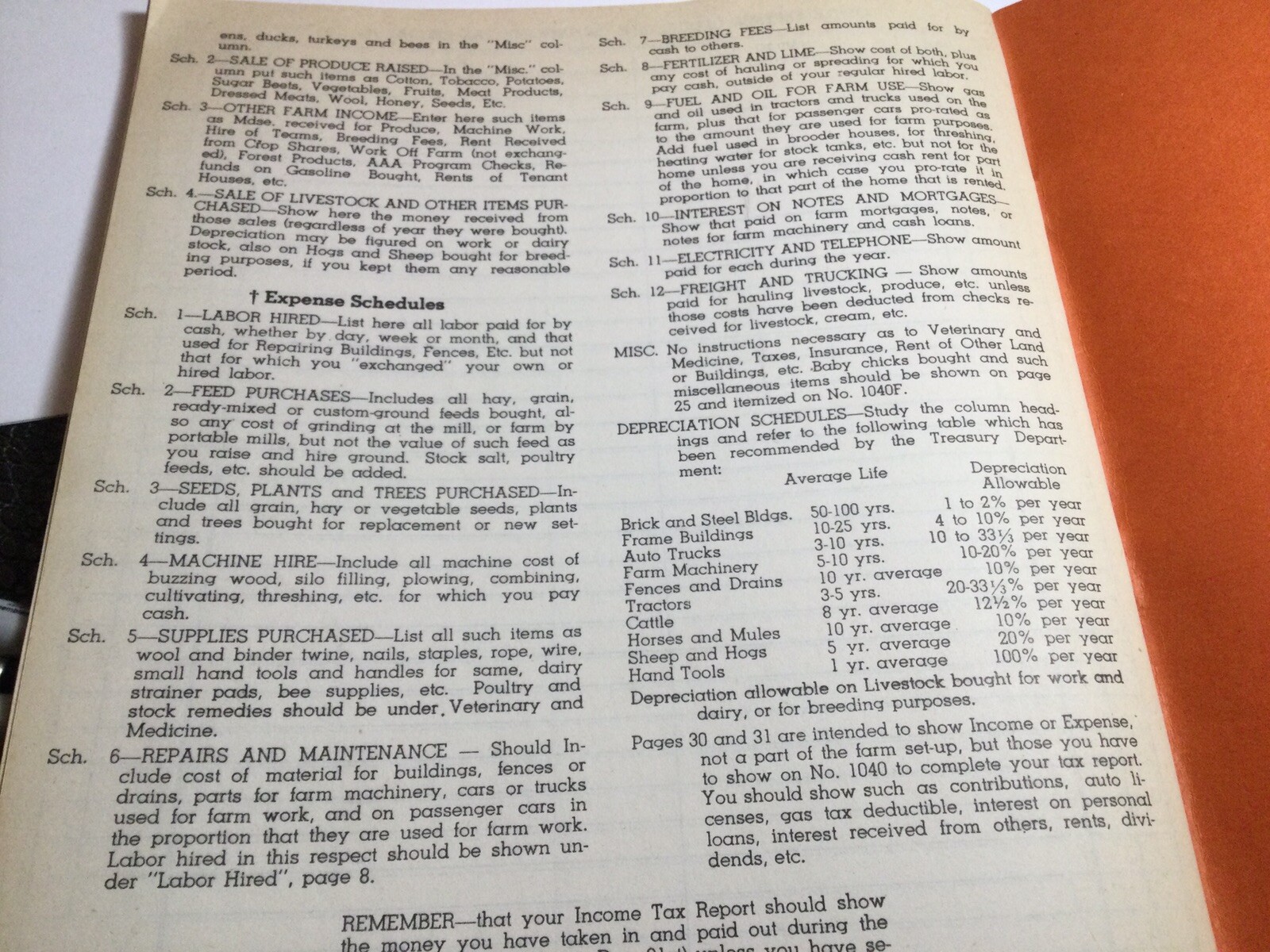 1948 HUDSON’S & MURPHY FEEDS ELMIRA, OH FARM INCOME TAX REPORT BOOKLET