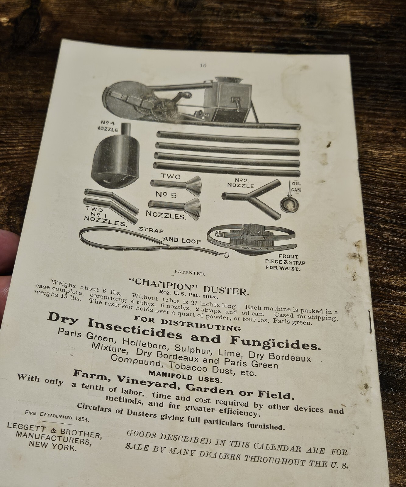1908 Leggett&rsquo;s Spray Brochure Insecticides Canned Vegetables Farming