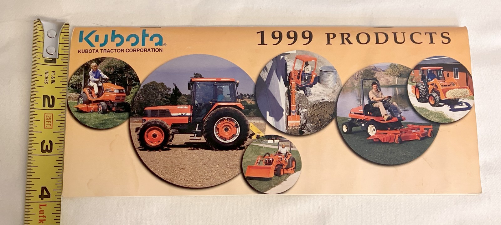 Kubota 1999 Products 48 pages Page Literature Guide 9&Prime; x 4&Prime; *STAINED*