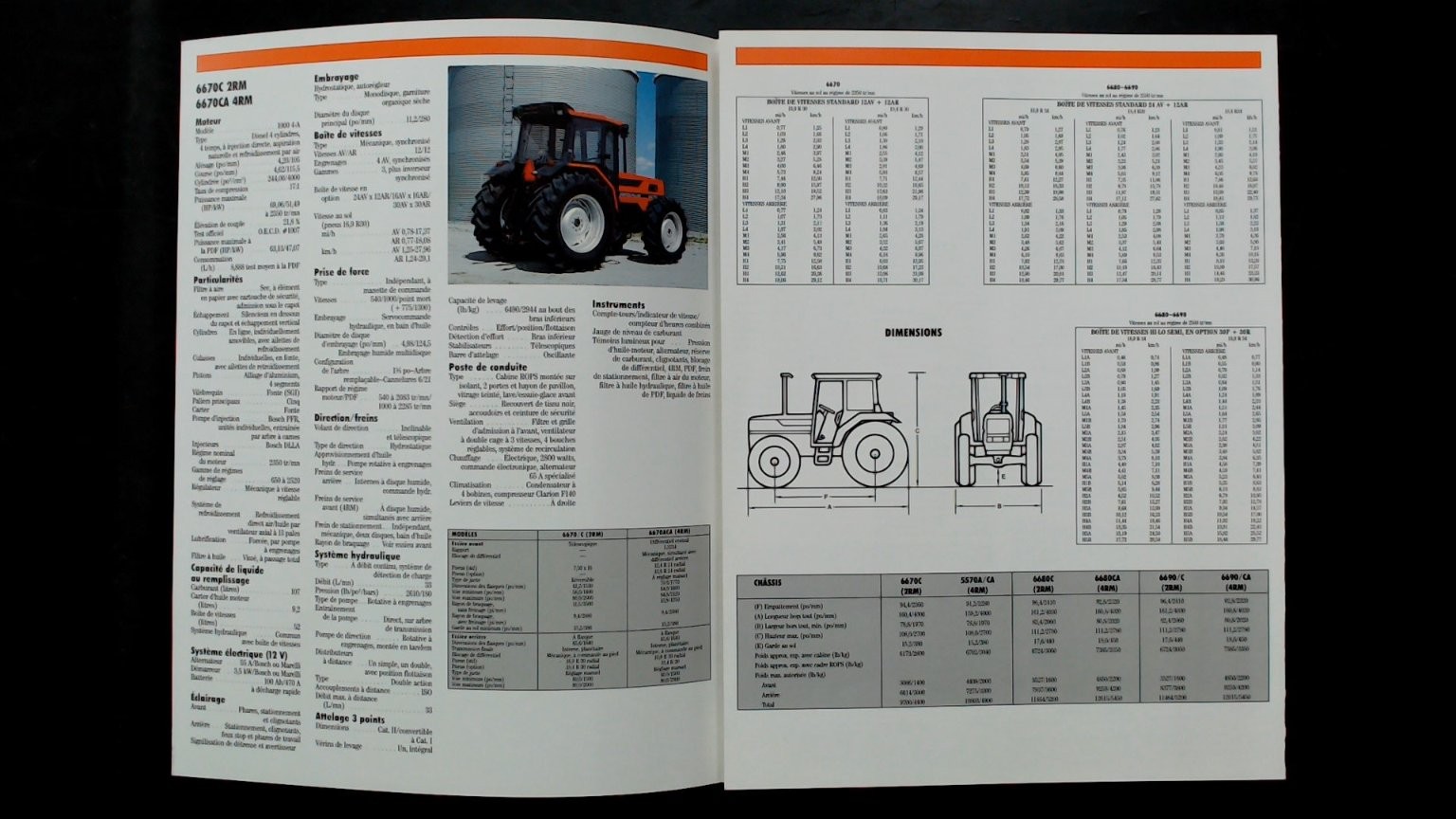 AGCO Deutz-Allis 6670 Tractor Brochure Agriculture Vintage French
