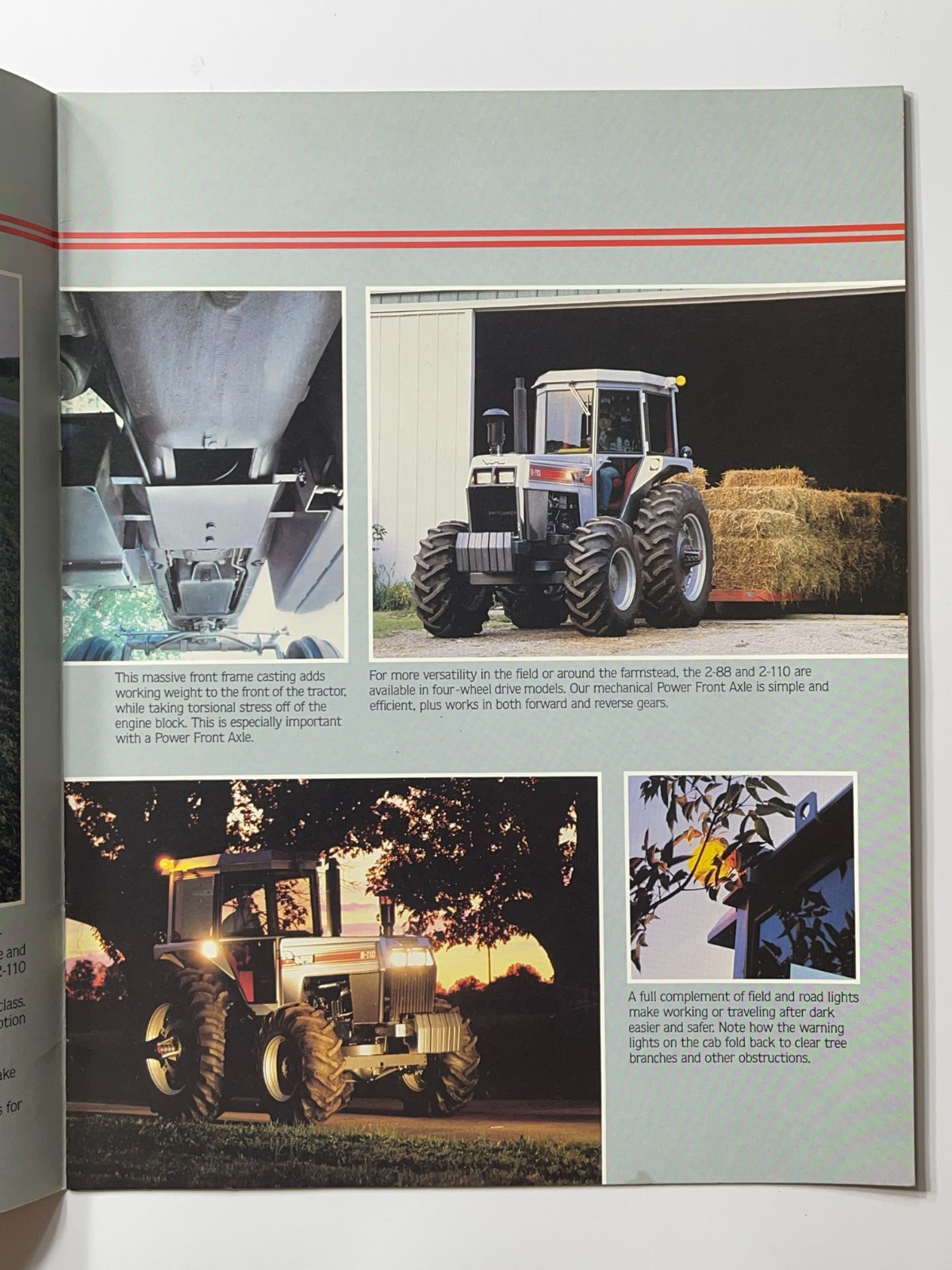 1982 White Field Boss 2-88 / 2-110 Tractor Sales Brochure *Showroom Sales Book*