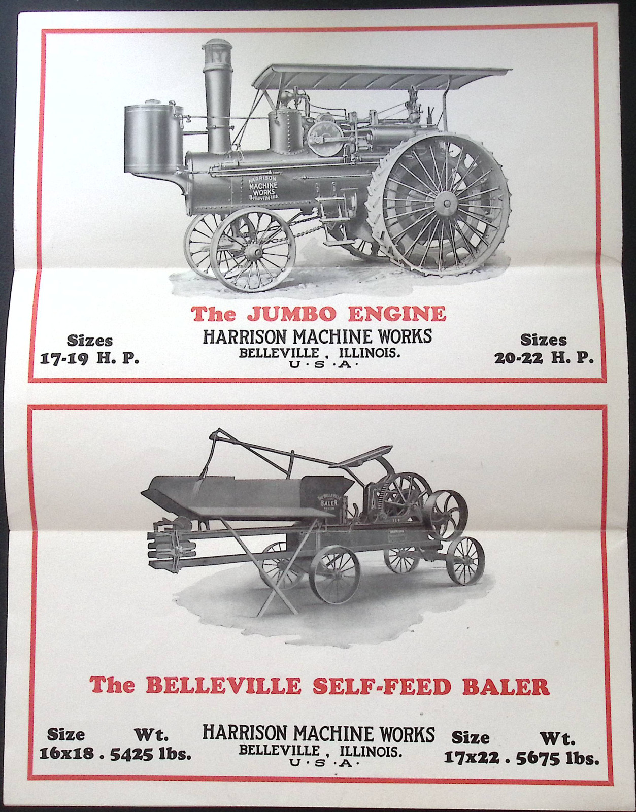 Belleville Threshing Machinery mailer