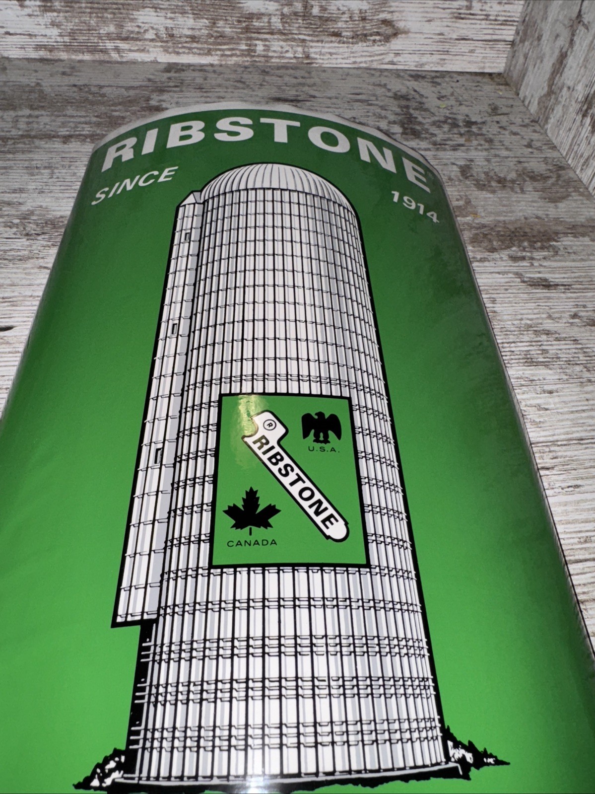 Vintage Ribstone Silo Decal Sticker Farm Stave Silo Logo Since 1914 13&Prime;x9&Prime; Nos
