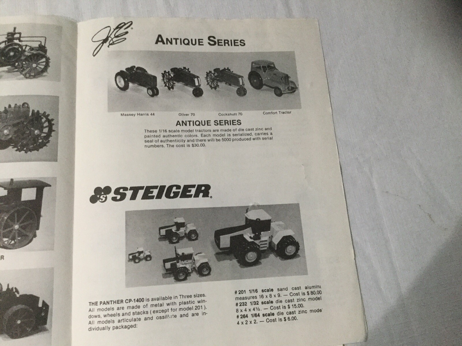 Joseph L. Ertl Scale Models Sales Brochure