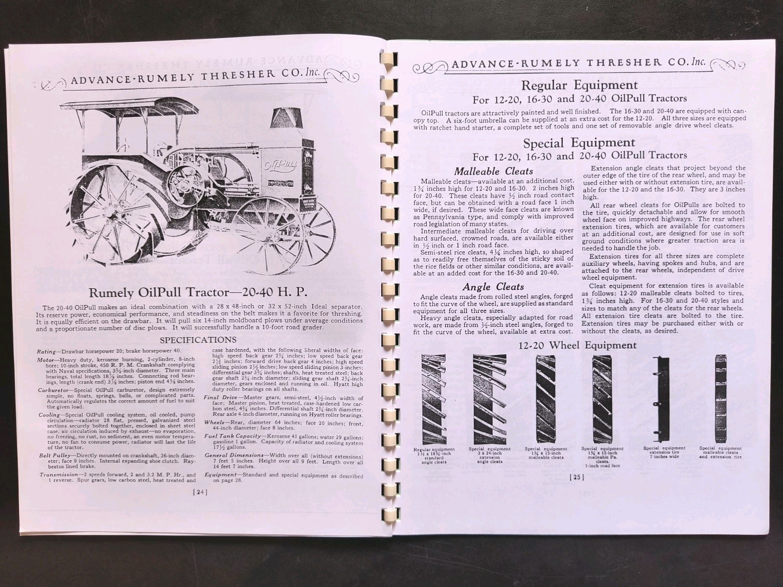 Rumley Oil Pull Tractor Dealer Brochure Owners Manual Print Advertising Reprint