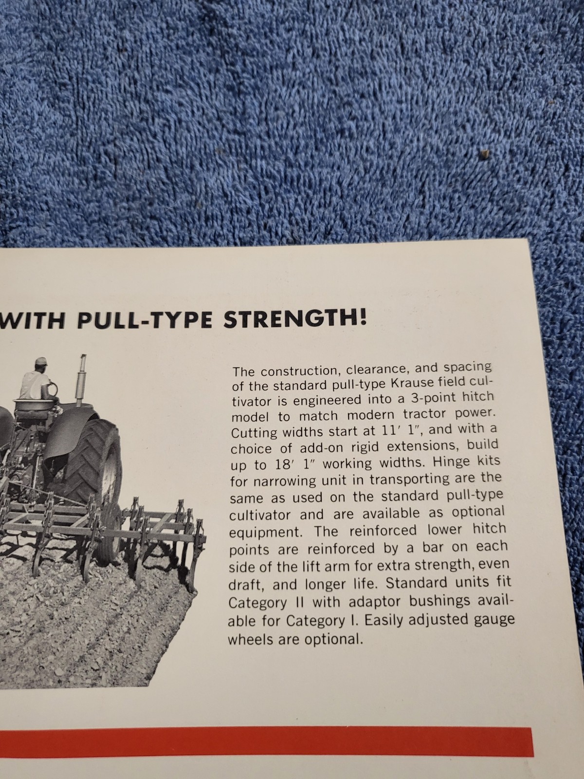 Vintage 1960s KRAUSE Field Cultivators 670-982 Sales BROCHURE Hutchinson, Kansas