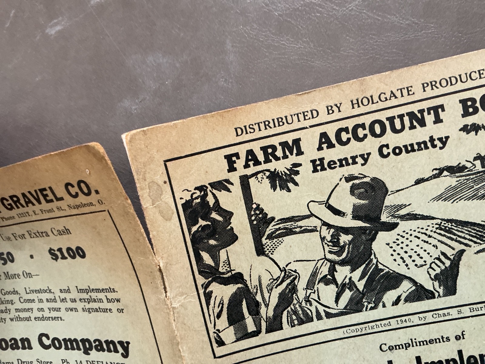 1940 Farm Acct. Record Book – Holgate Produce Co. Holgate, Ohio – Henry County