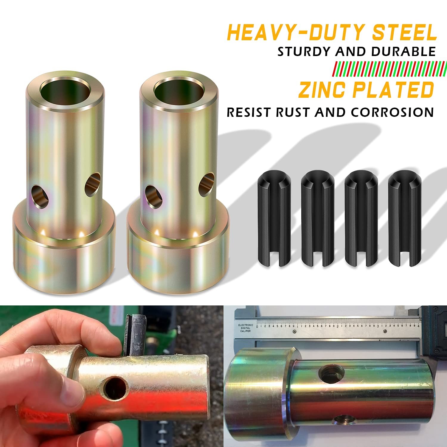 2 Pairs of Cat 1 Quick Hitch Adapter Bushings Set for Category I 3Point Tract…