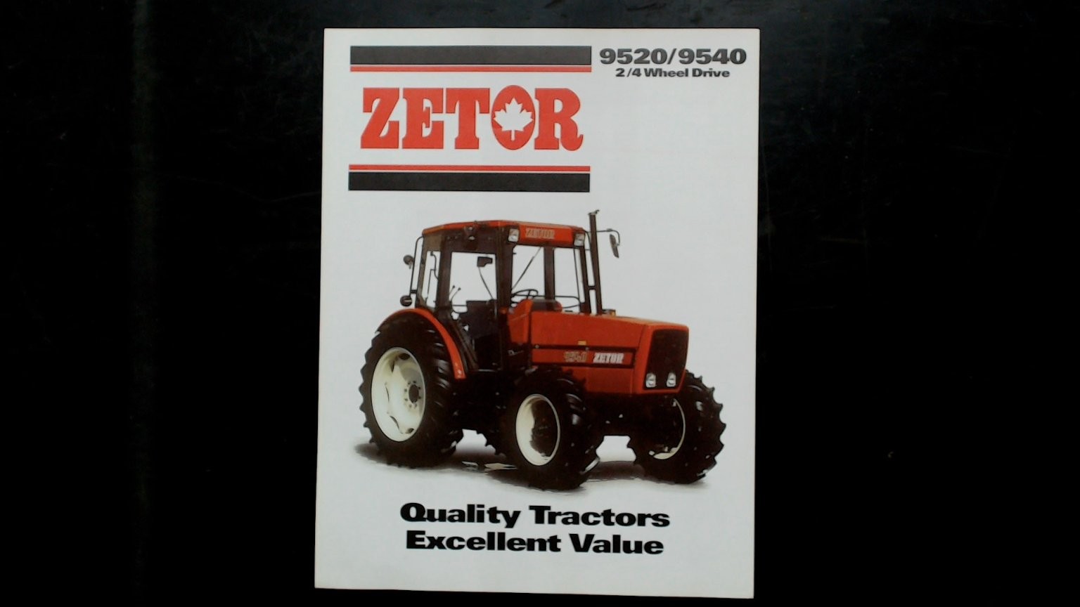 Zetor 9520/9540 Tractor Brochure 2/4 Wheel Drive Vintage Agriculture