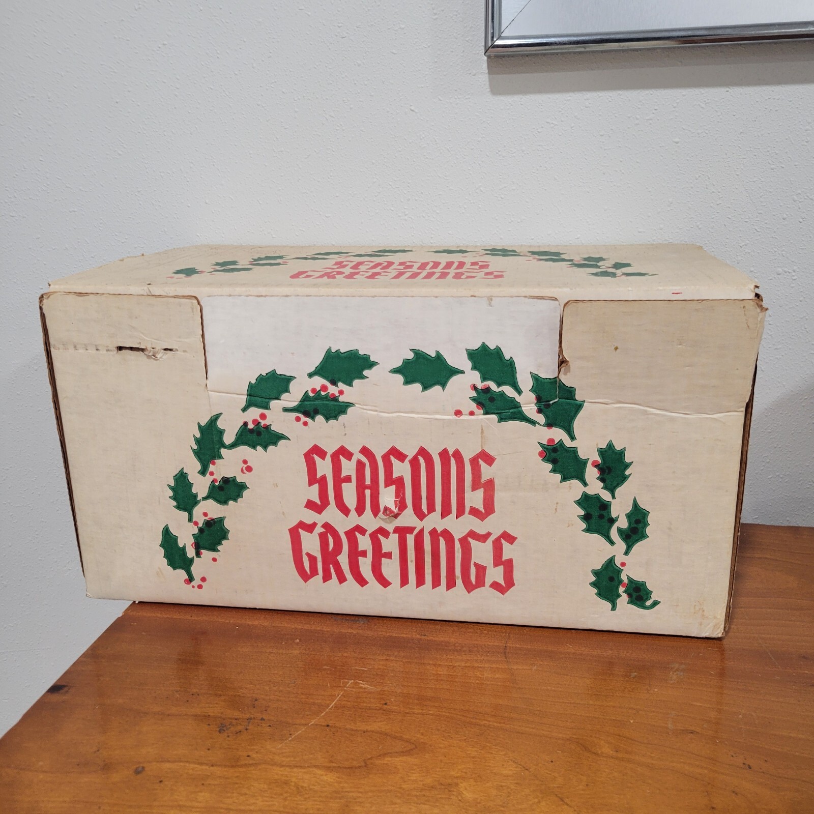 Vintage Christmas Holidays Cardbord Box Turkey Sun Valley Foods CA 10x9x17
