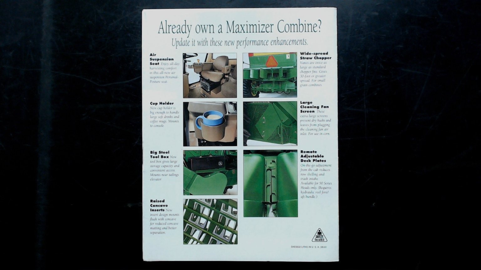 John Deere 9600 Maximizer Combine 1995 Brochure Agricultural Tractor
