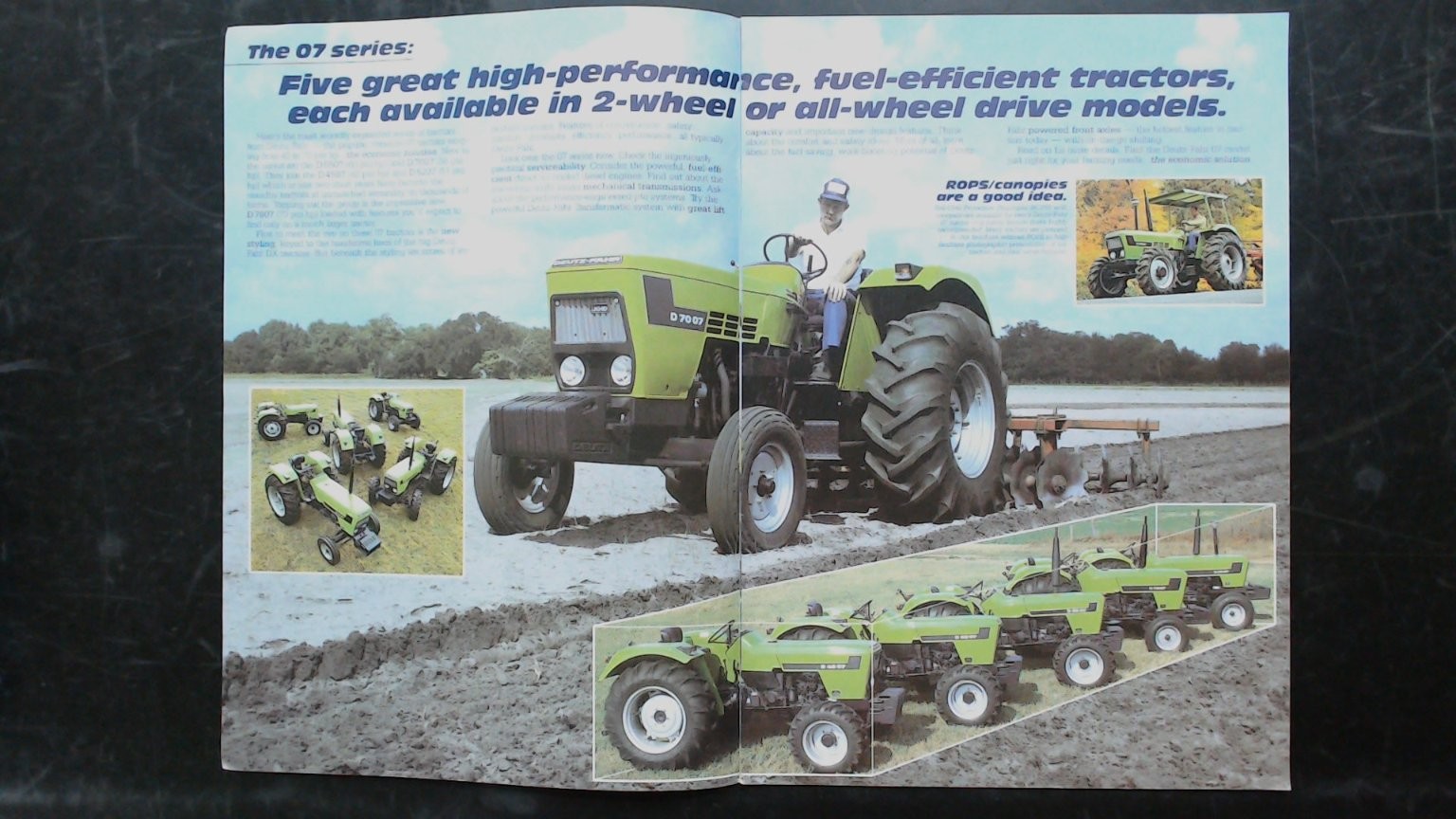 Deutz-Fahr 07 Series Tractor Brochure Vintage Agriculture 1980s