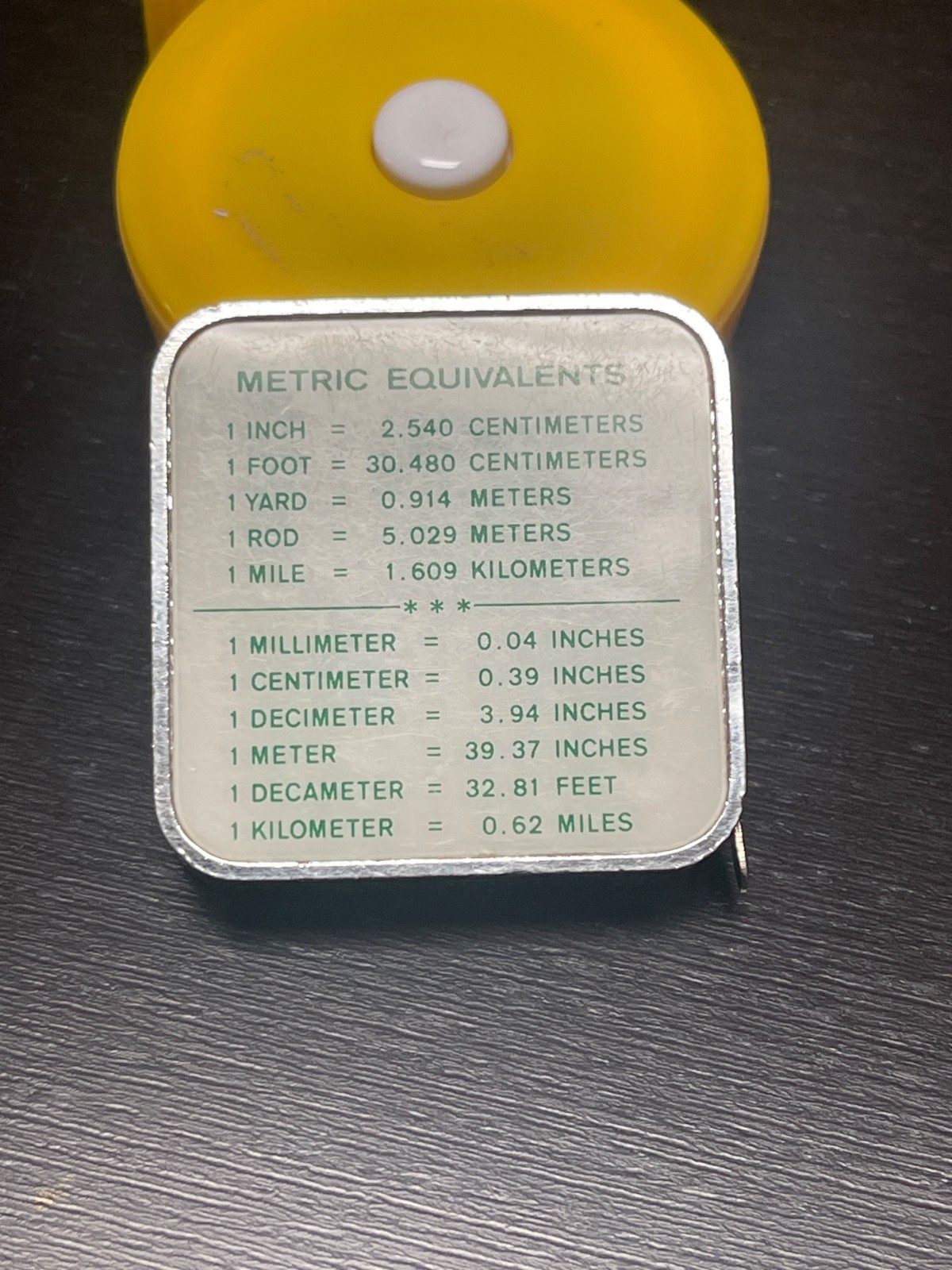VTG BLANEY CORN BARLOW MINI Metal TAPE MEASURE 72 inch & Metric