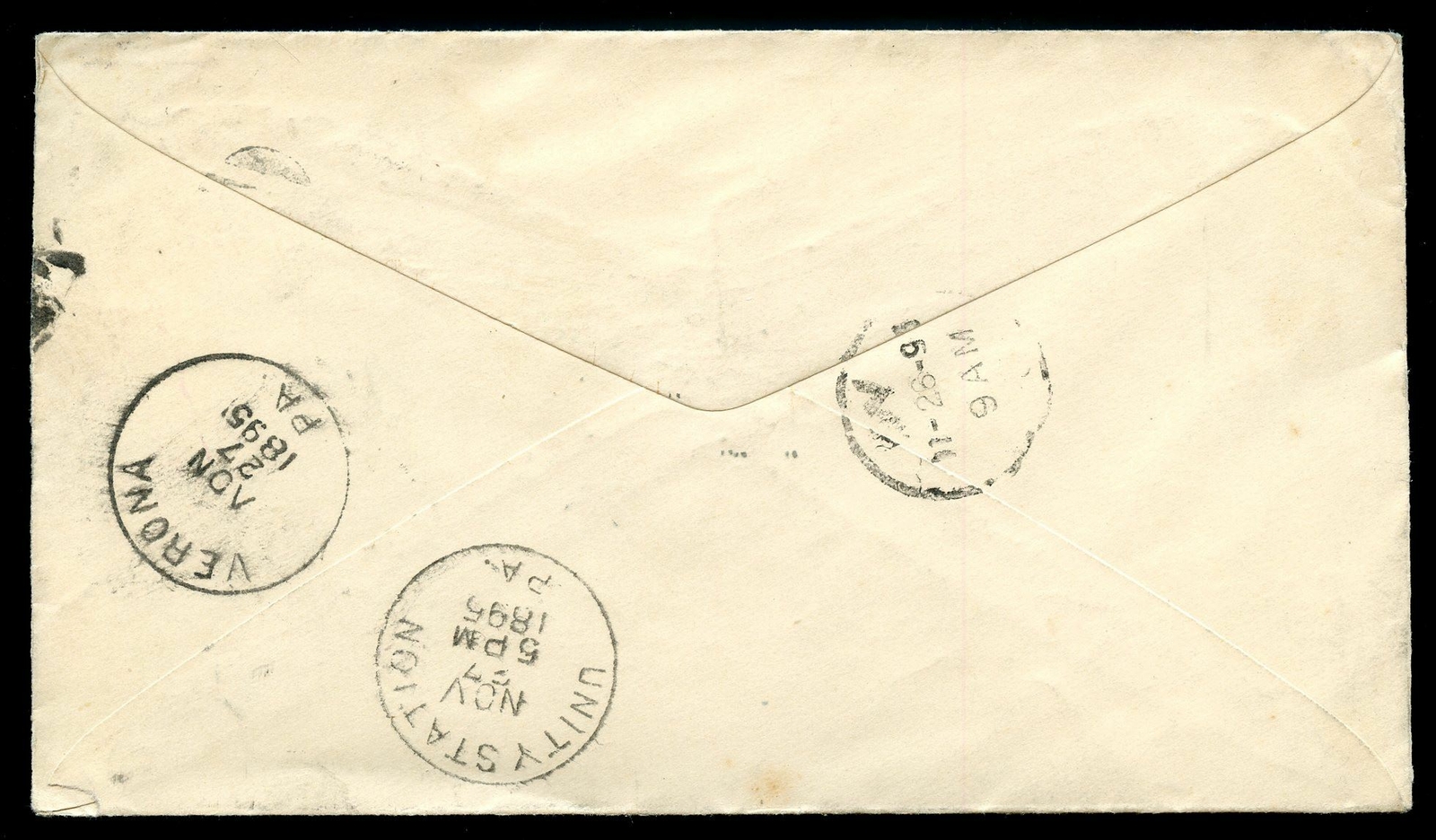 U.S. 1st Bur. Issue on 1895 Ad Cover for Great Eastern Fertilizer in Rutland, VT