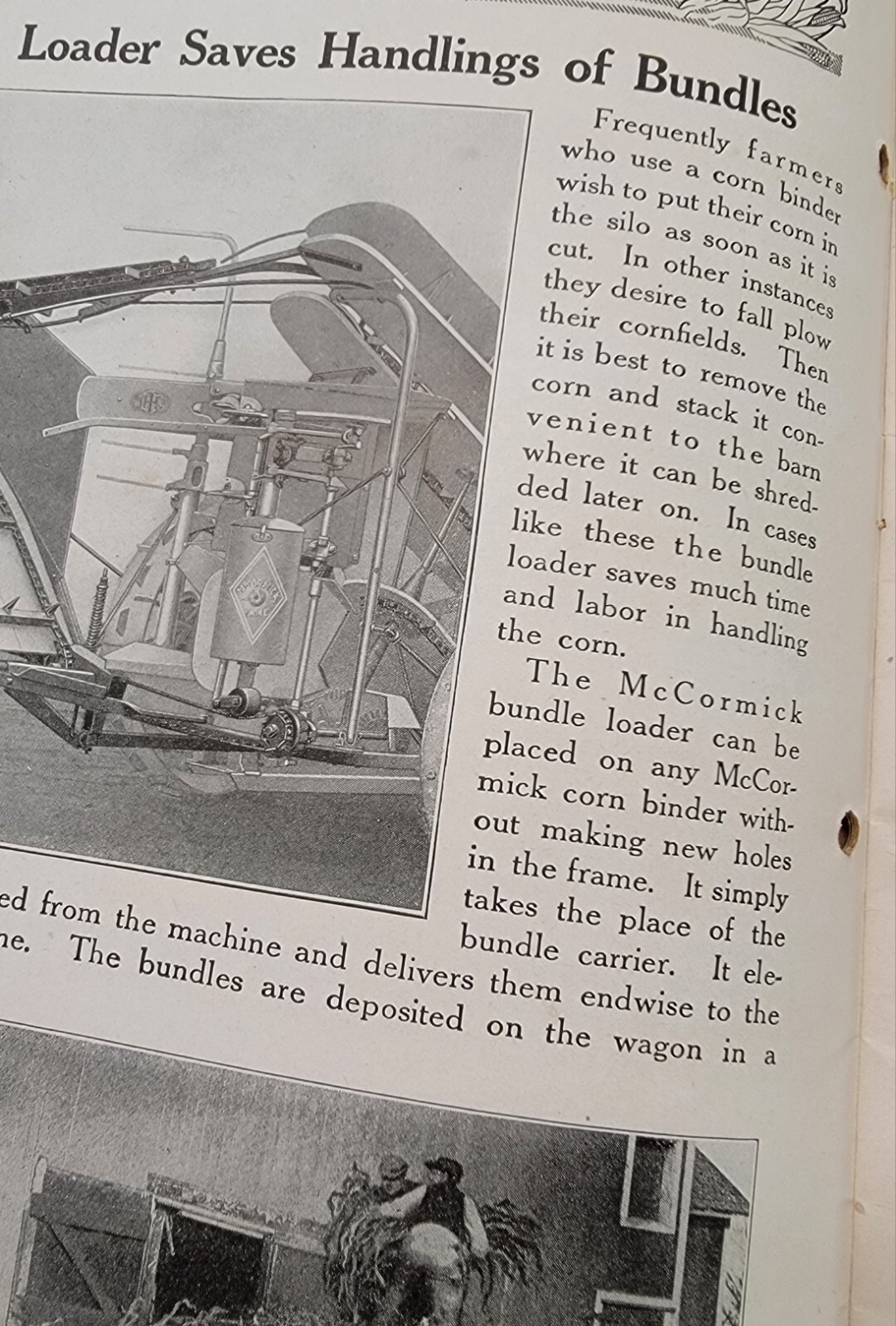 1924 McCormick Corn Machines International Harvester Antique VINTAGE