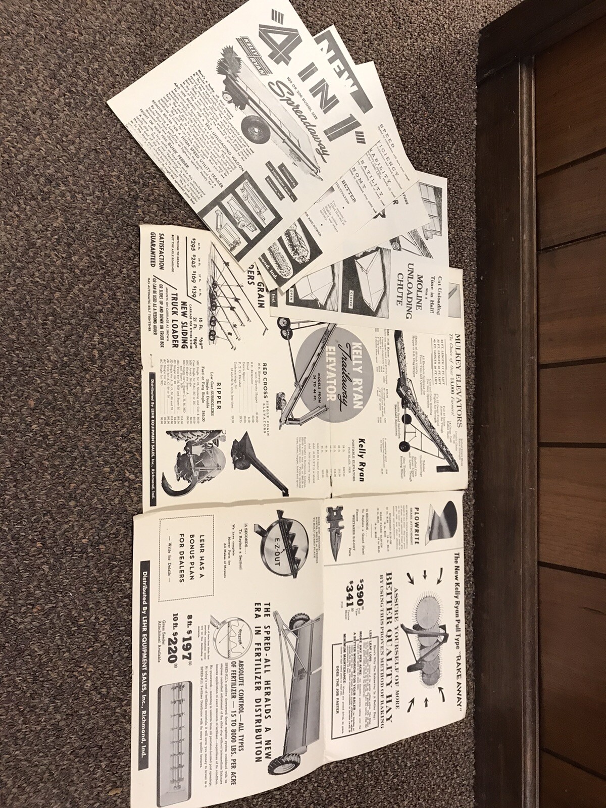 Vintage original Lehr equipment advertisement sales brochure package