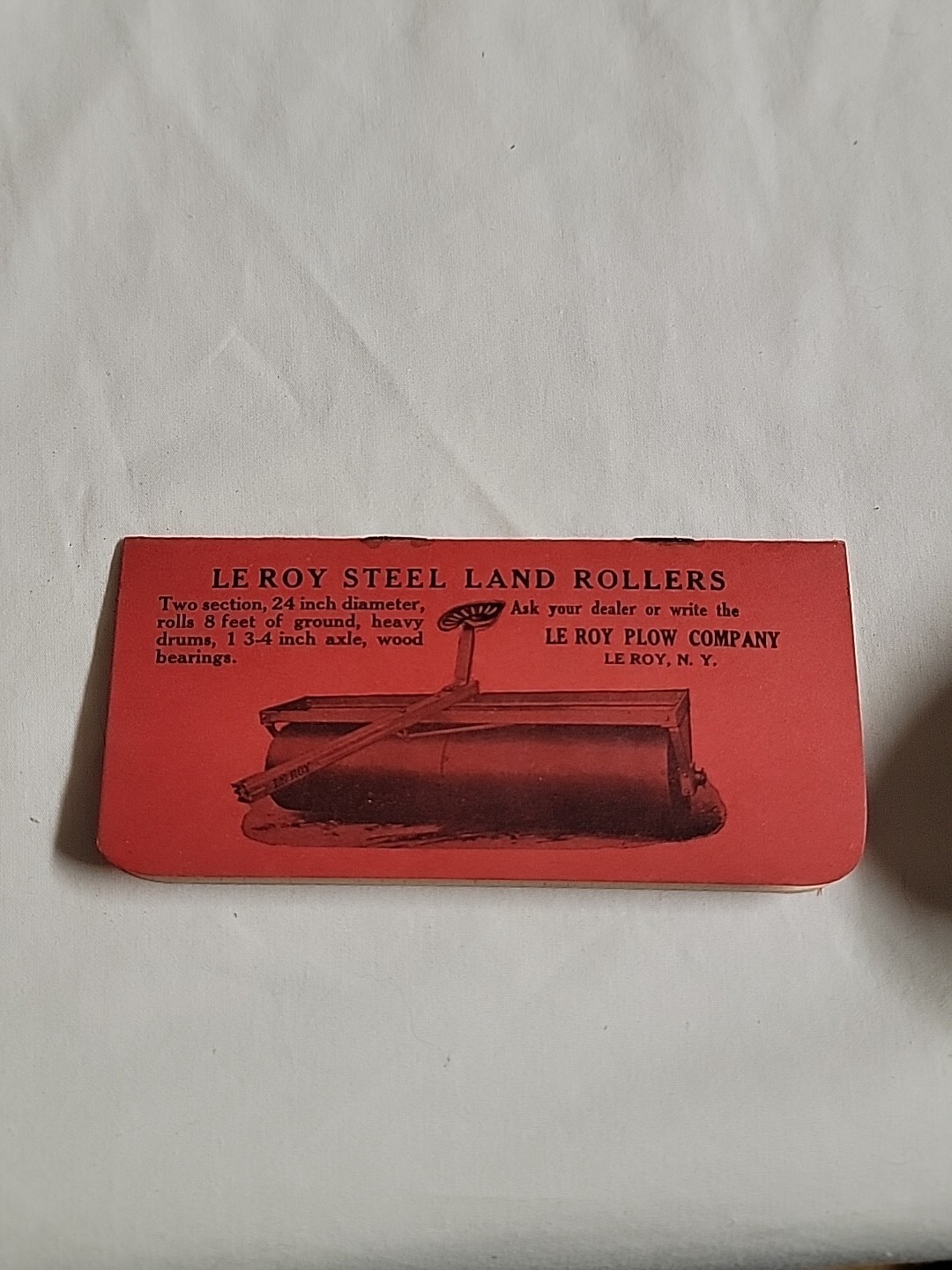 1920’s Le Roy Walking Plows Rare Mint Shape Advertising Memorabilia Bright Color