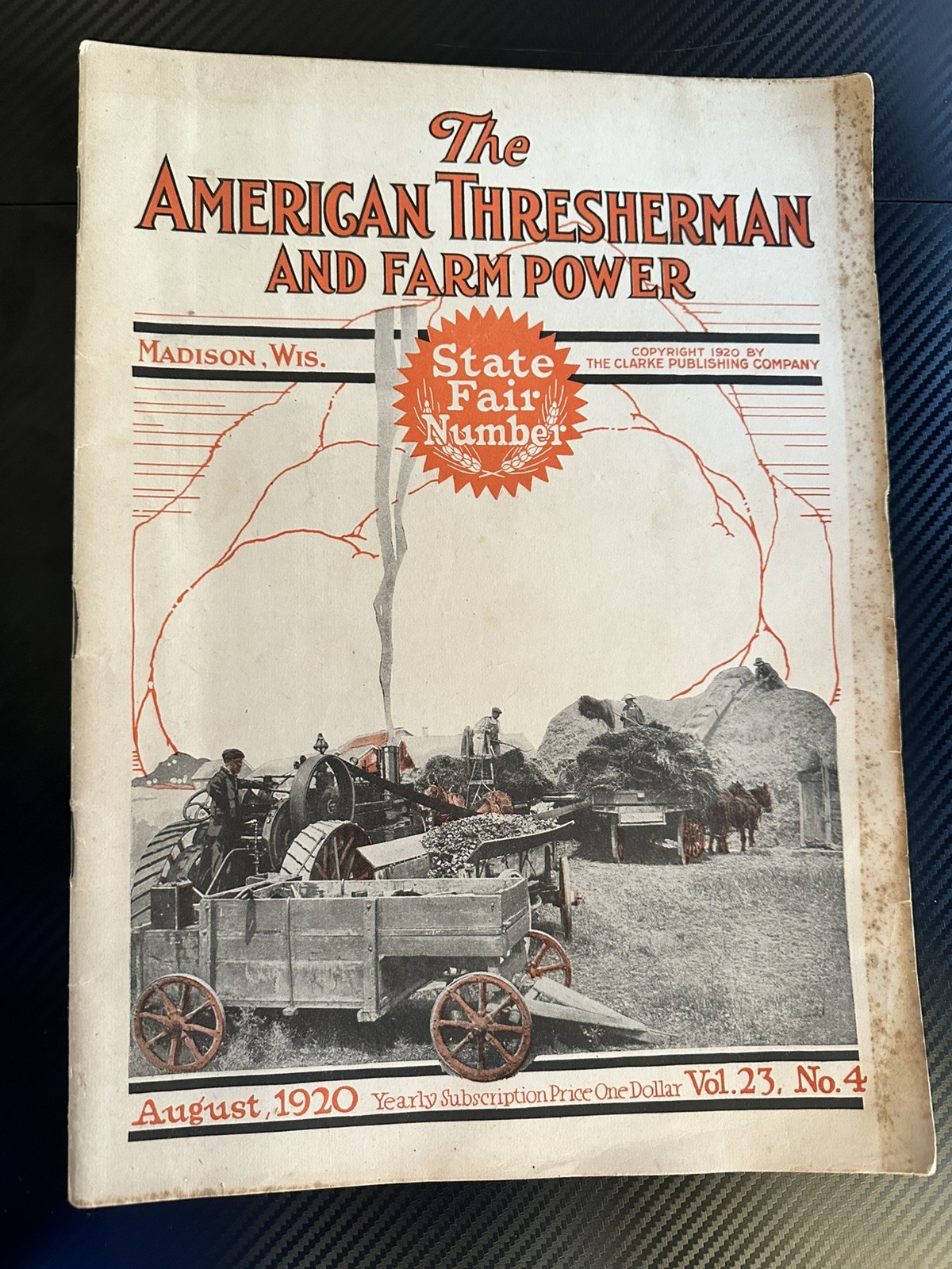 The American Thresherman and Farm Power MAGAZINE Madison, WIS 1920 Vol 23. No 4