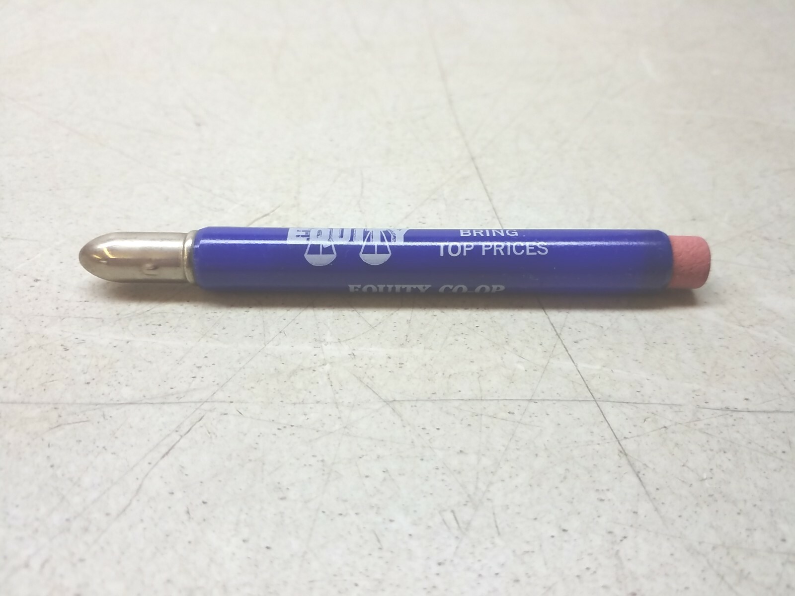 Equity Cooperative Livestock Sales Baraboo Wisconsin Vtg Ag Ad Bullet Pencil