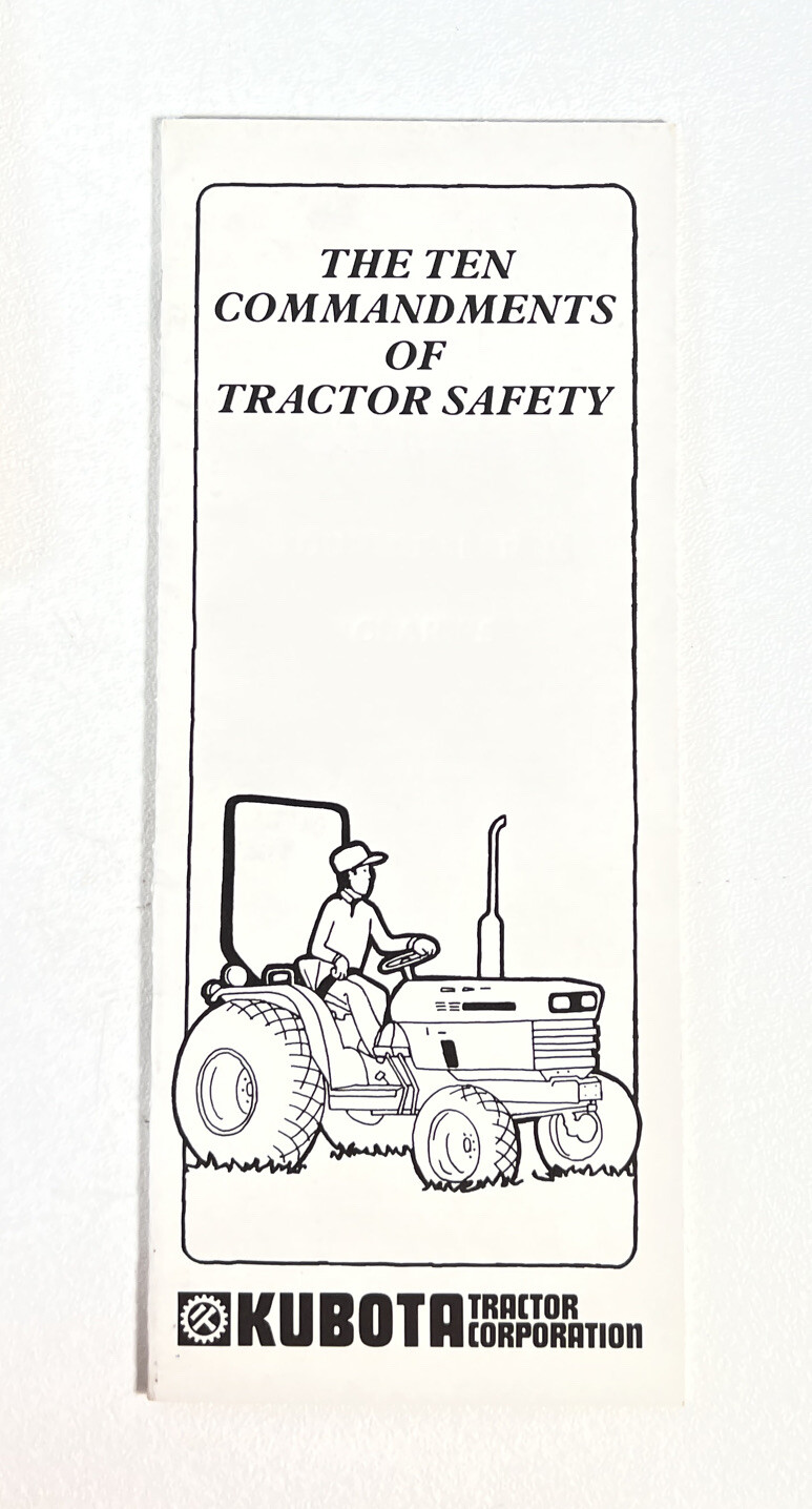 Vintage Kubota VIP Service Leather Folder With Inserts, Tractors, Farming, Etc