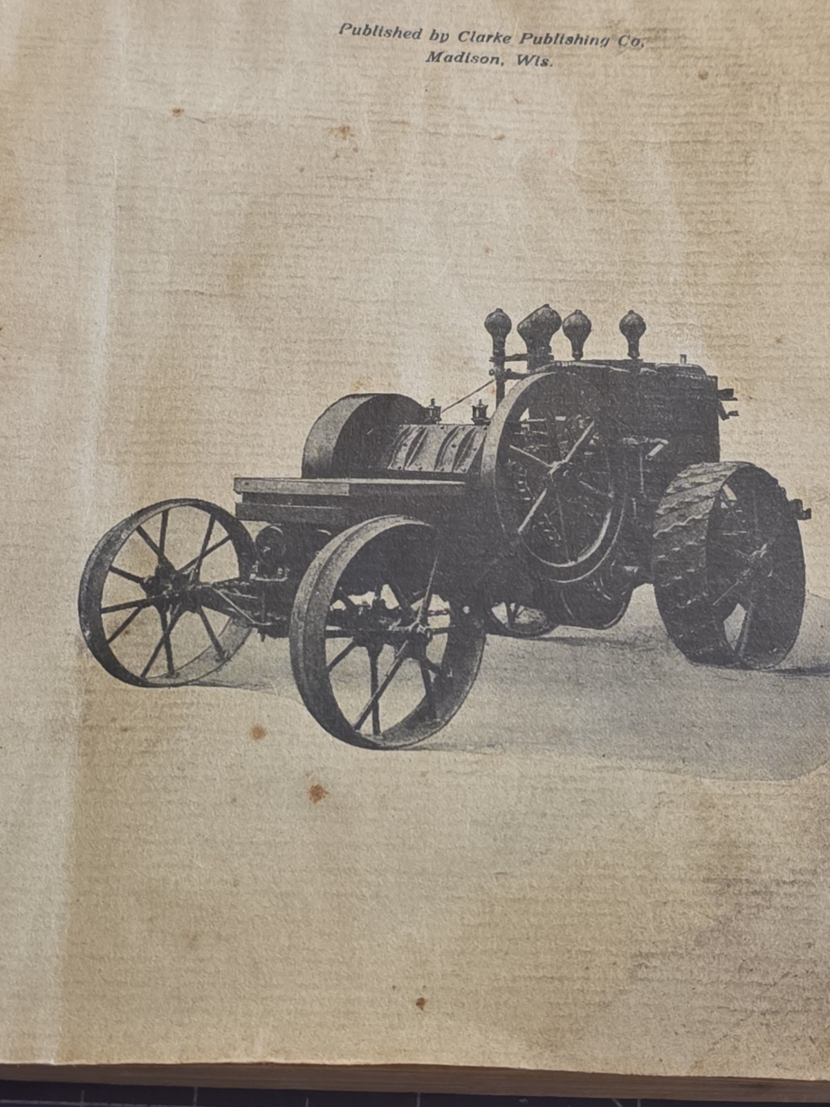 1919 Tractor Operating Book & Directory C De Sparks 1970 Reprint