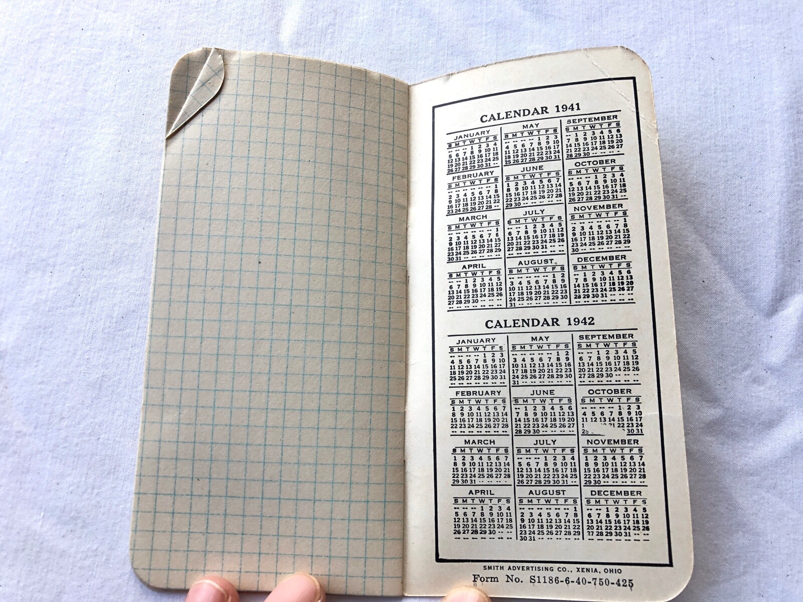 Vintage 1941 PLYMOUTH BINDER TWINE Vest Pocket Notebook North Plymouth Ma