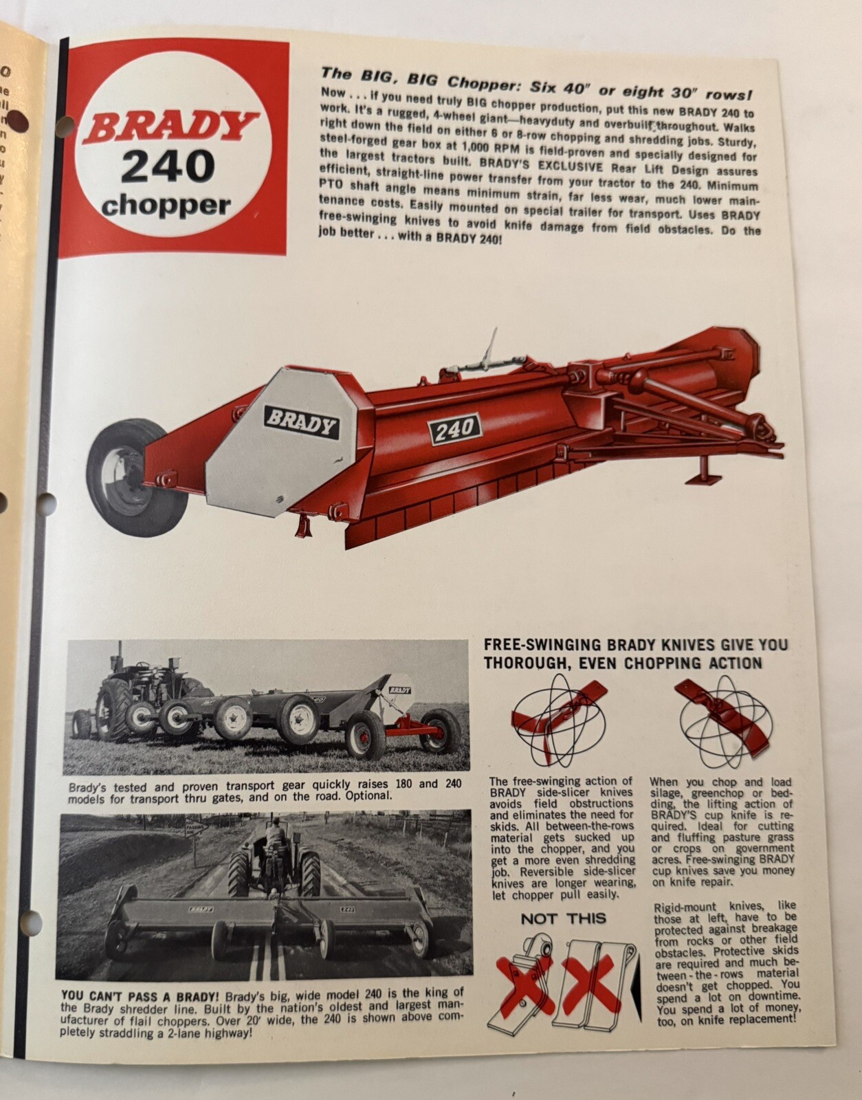 Vintage 1987 Farm Equipment Fox Brady Multi Crop Choppers Dealer Sales Brochures