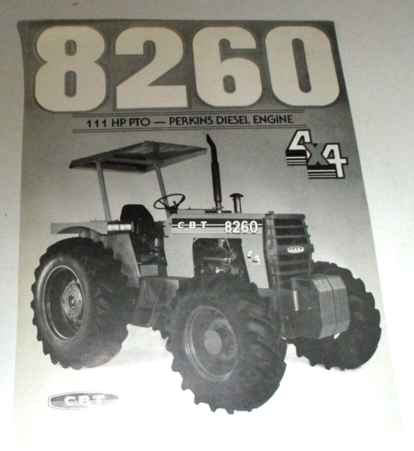 CBT 8260 4×4 Tractor Sales Brochure Spec Sheet Literature ORIGINAL! C-B-T