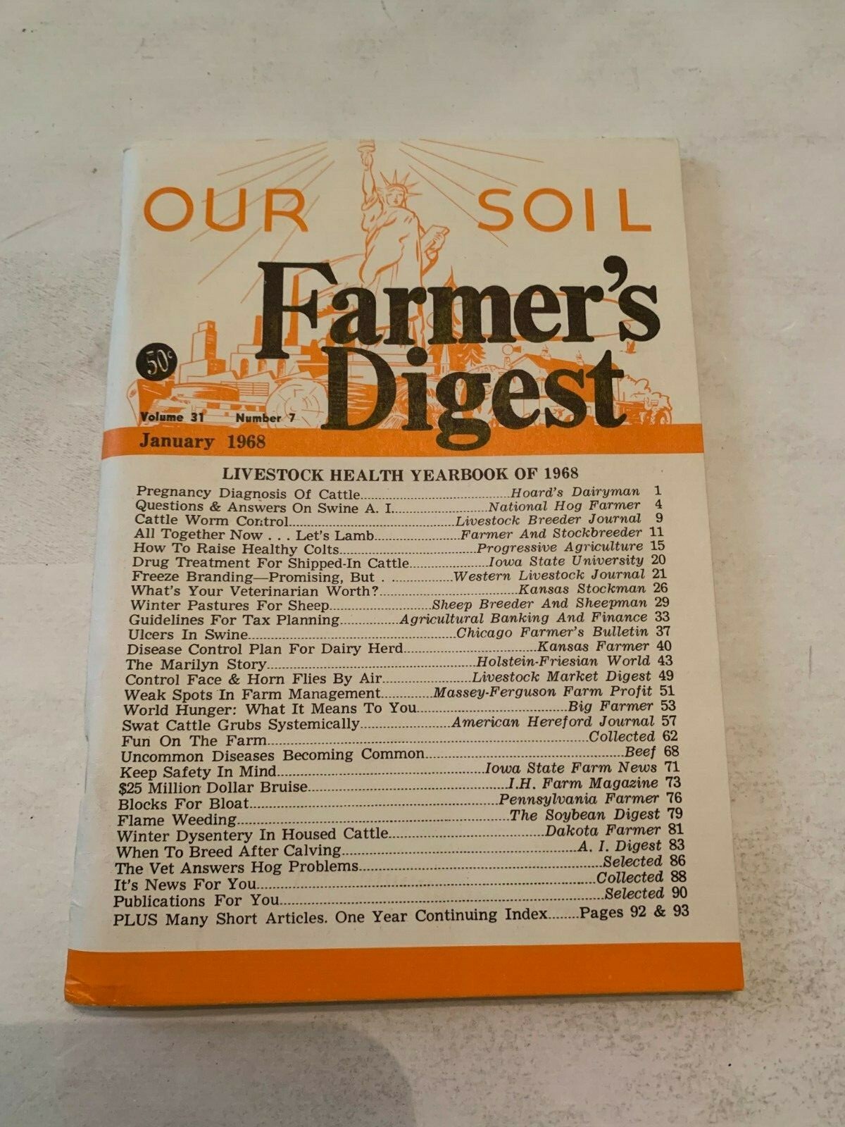 January 1968 Farmers Digest Magazine Volume 31 Number 7